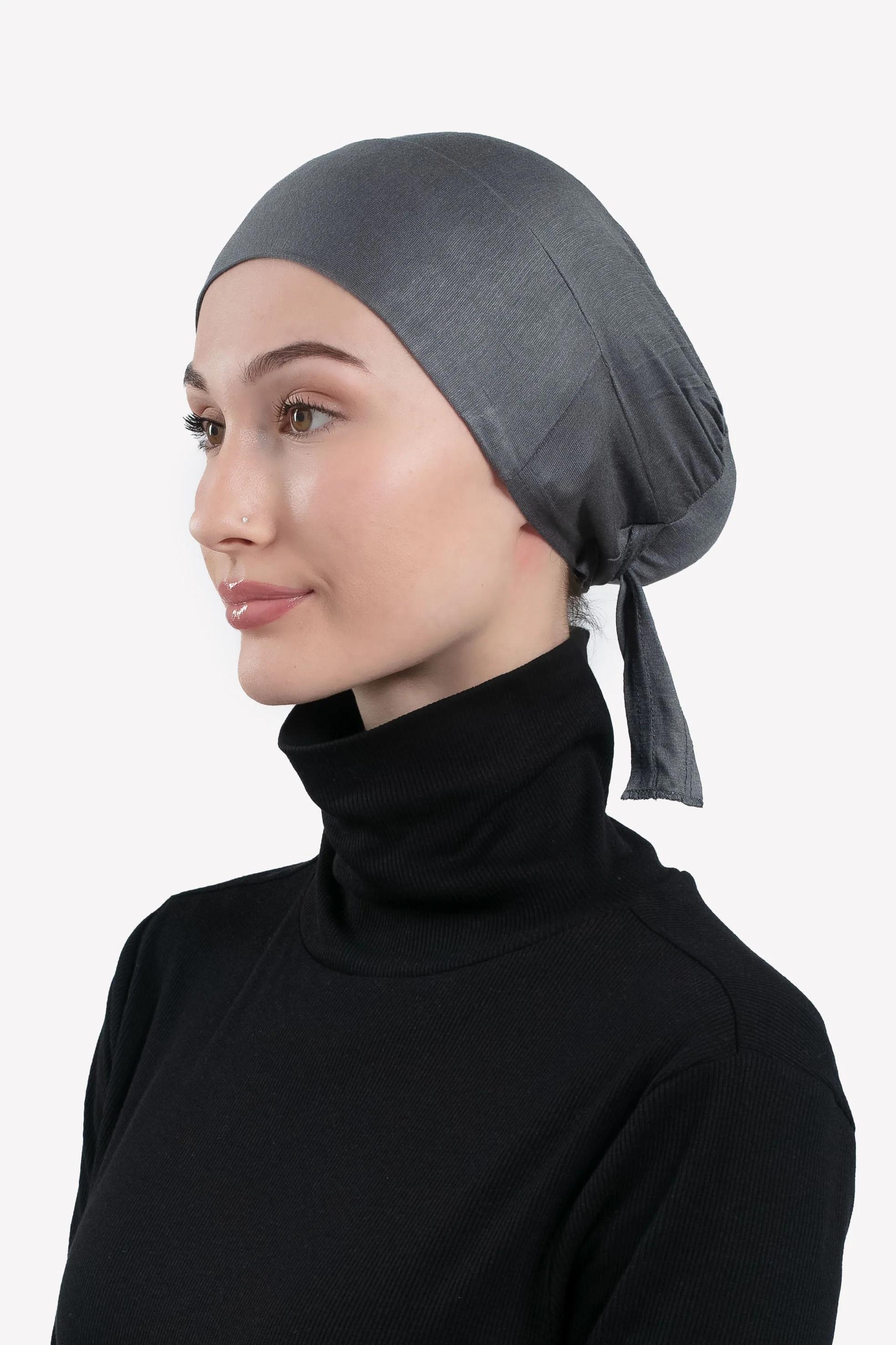 Tie Back Hijab Cap - Fossil Grey - Hayah Al-Muslimah