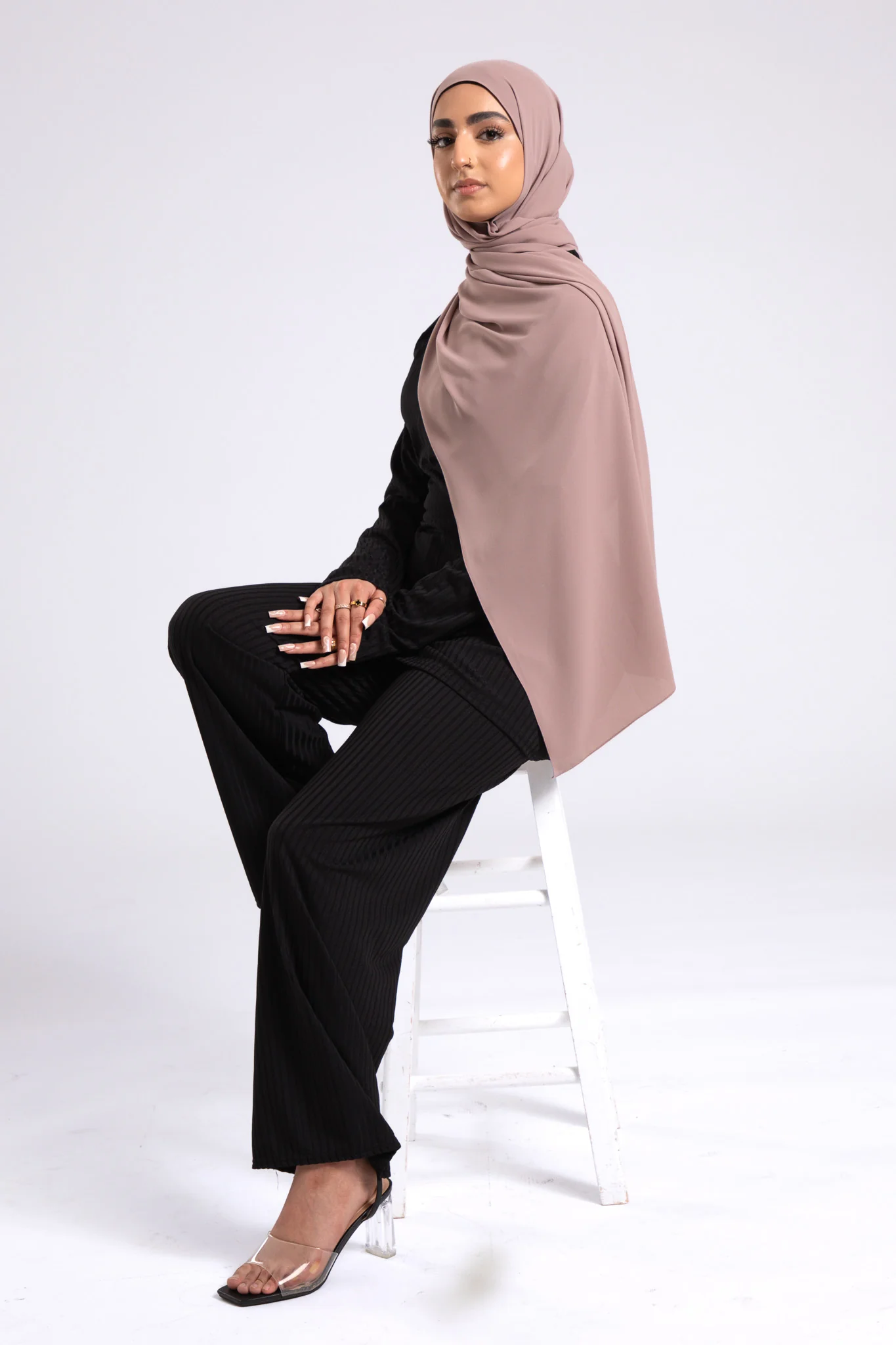 Premium Georgette Crepe Hijab - Mink - Hayah Al-Muslimah