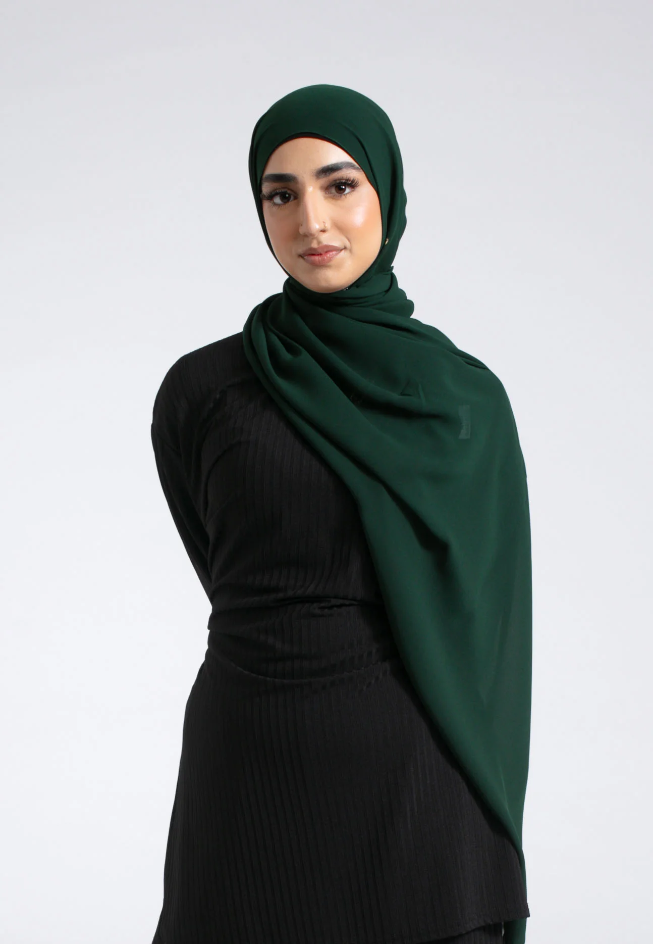 Luxury Soft Chiffon Hijab - Emerald Green - Hayah Al-Muslimah