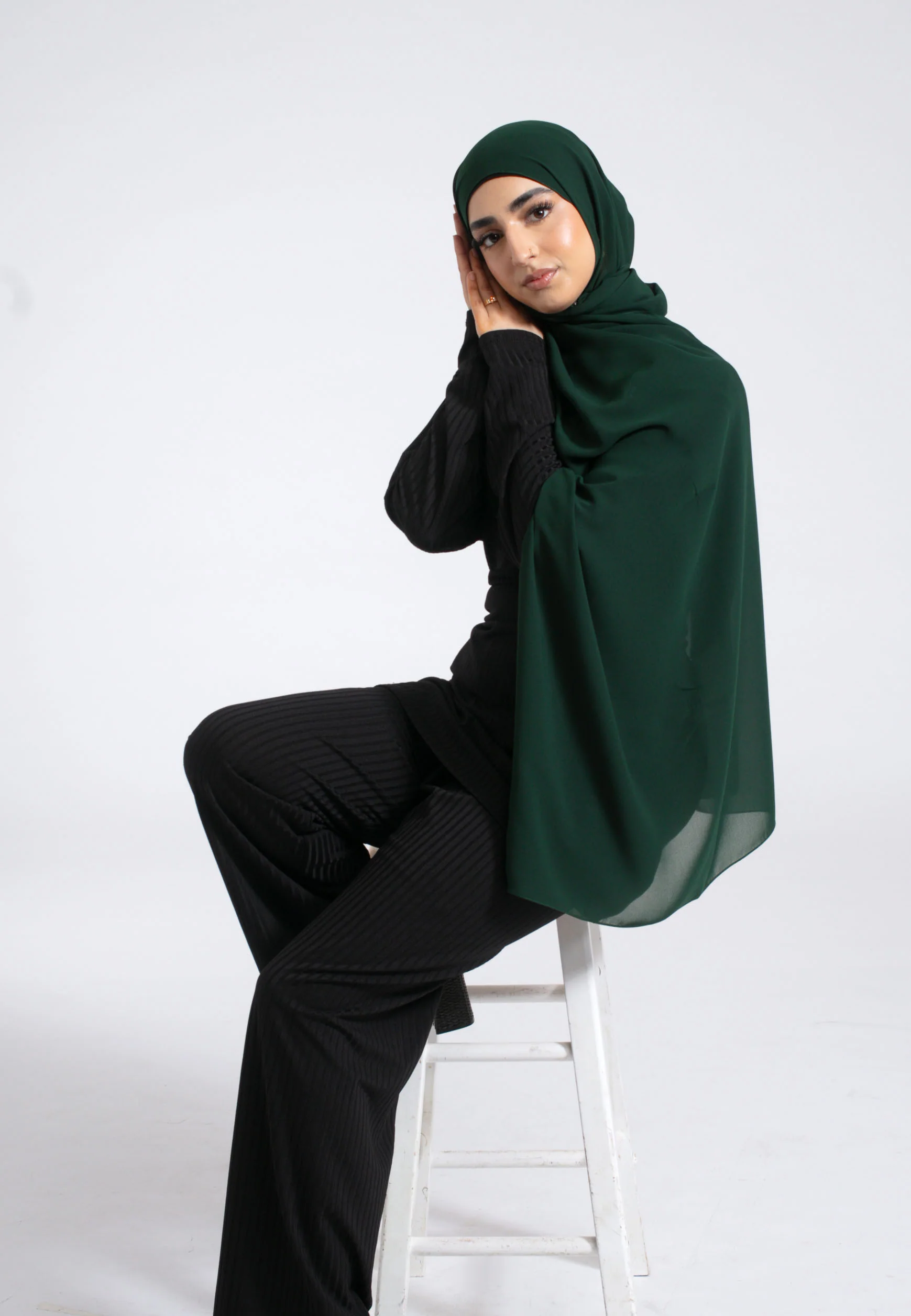 Luxury Soft Chiffon Hijab - Emerald Green - Hayah Al-Muslimah