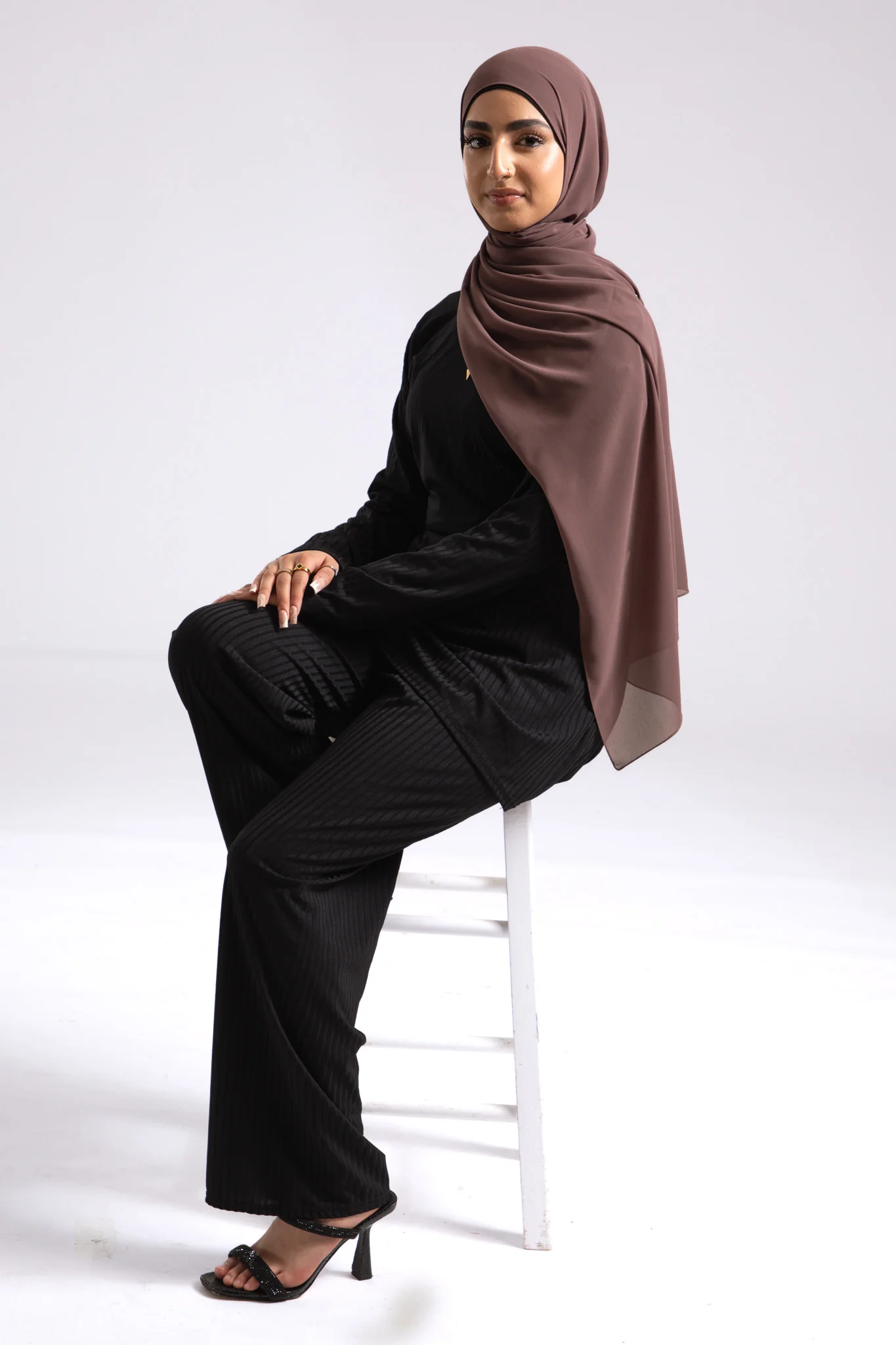 Premium Crepe Chiffon Hijab - Mocha - Hayah Al-Muslimah