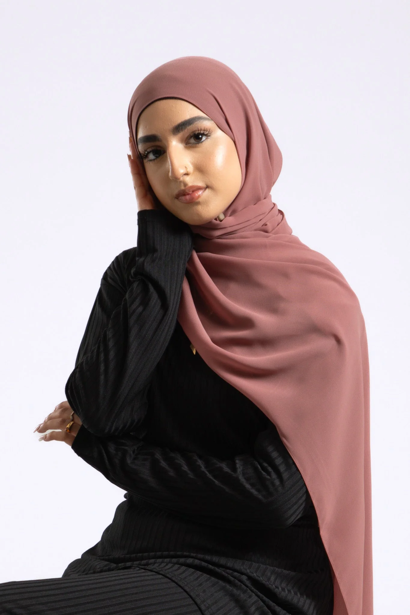 Luxury Soft Chiffon Hijab - Blush Suede - Hayah Al-Muslimah