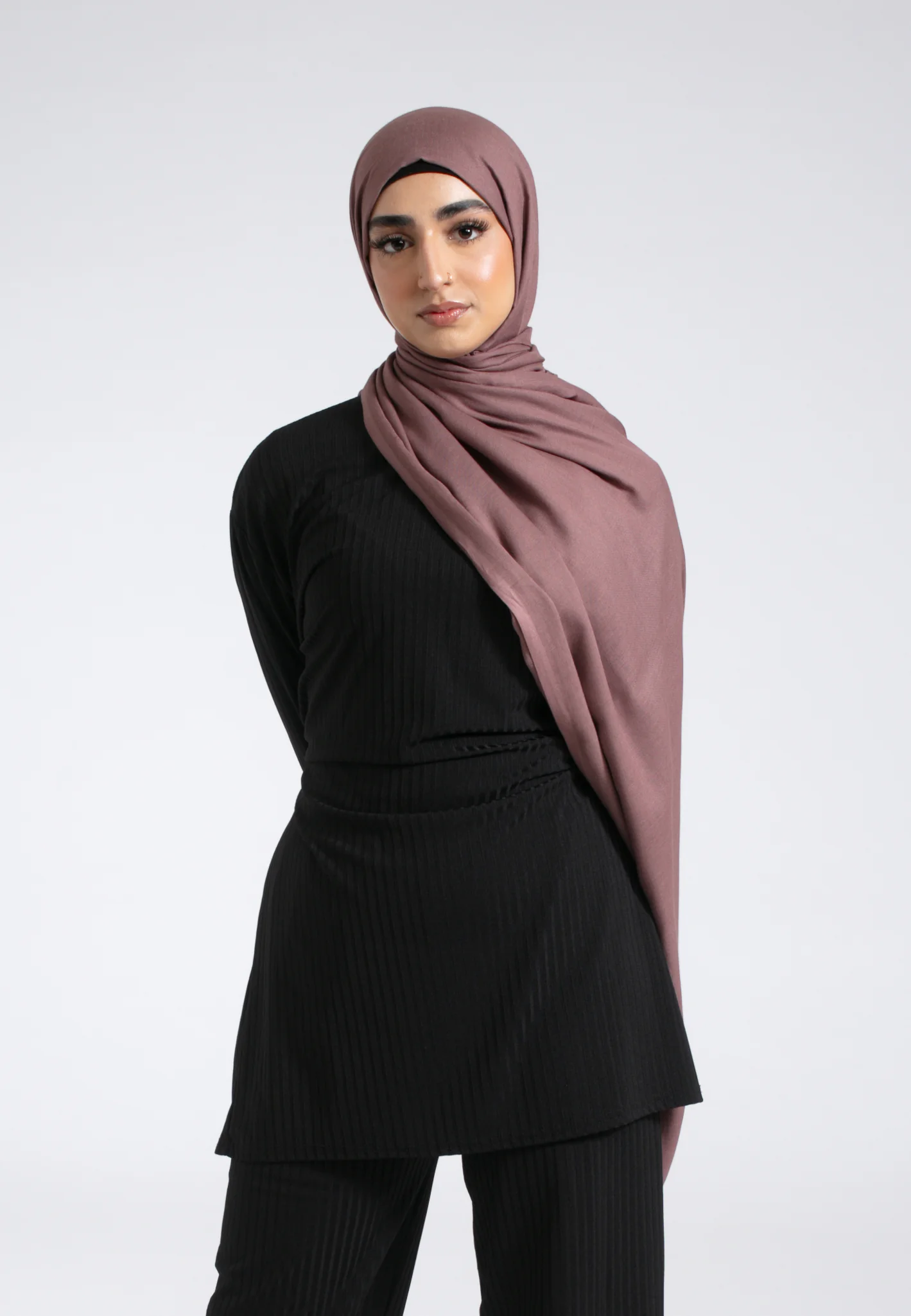 Premium Modal Hijab - Mauve - Hayah Al-Muslimah