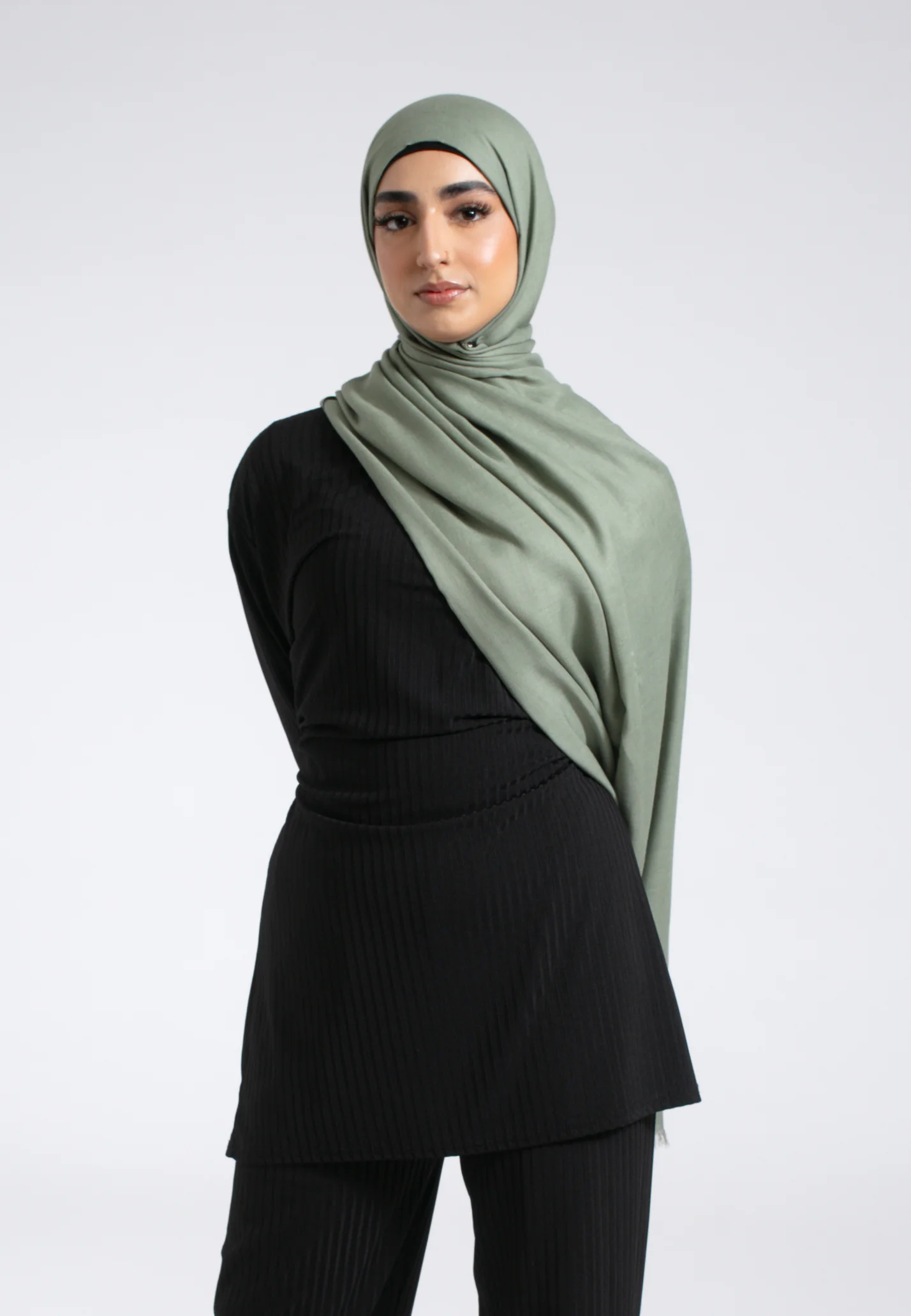 Premium Modal Hijab - Sage Green - Hayah Al-Muslimah