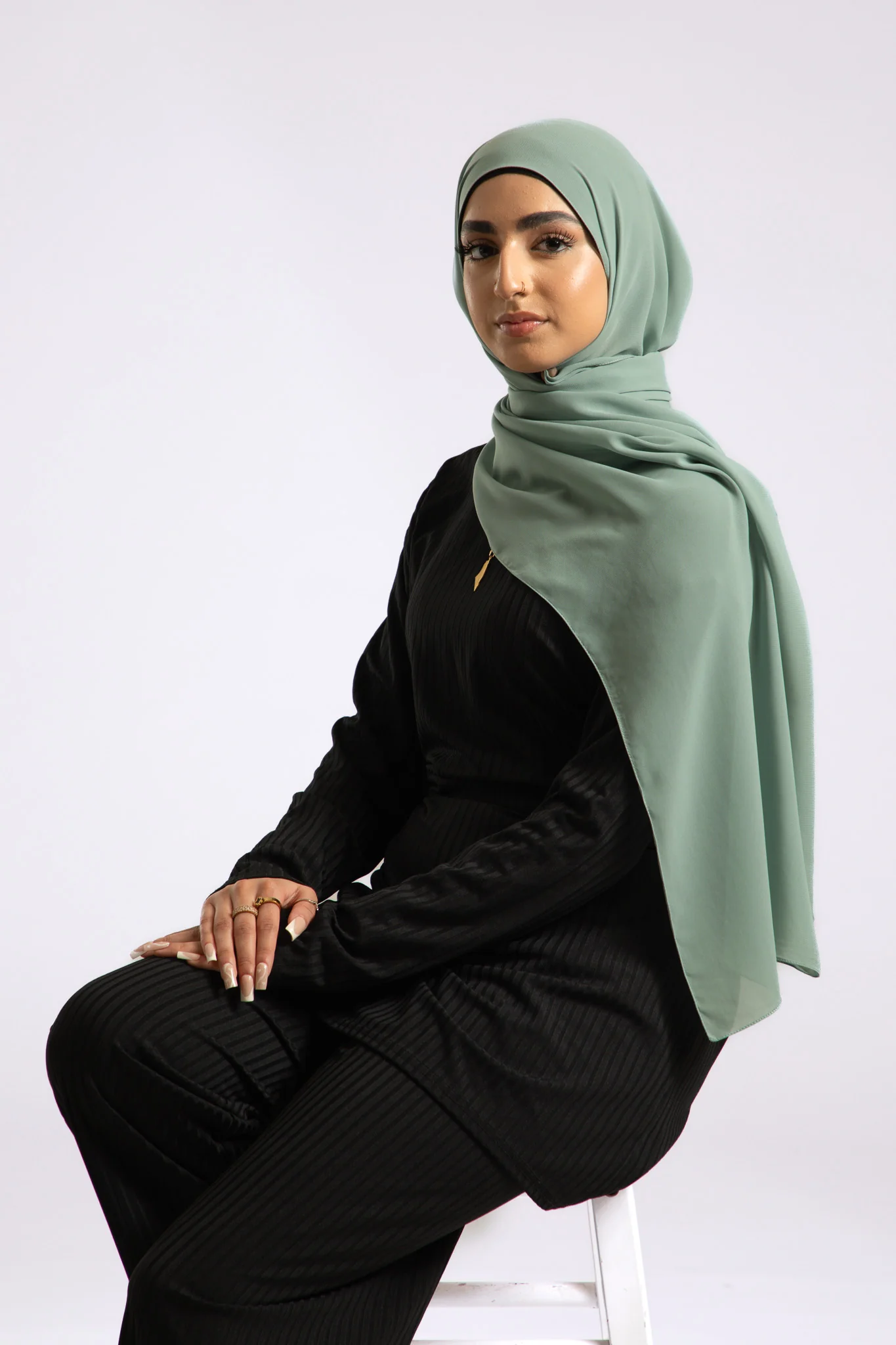 Soft Chiffon Hijab - Mint Green - Hayah Al-Muslimah