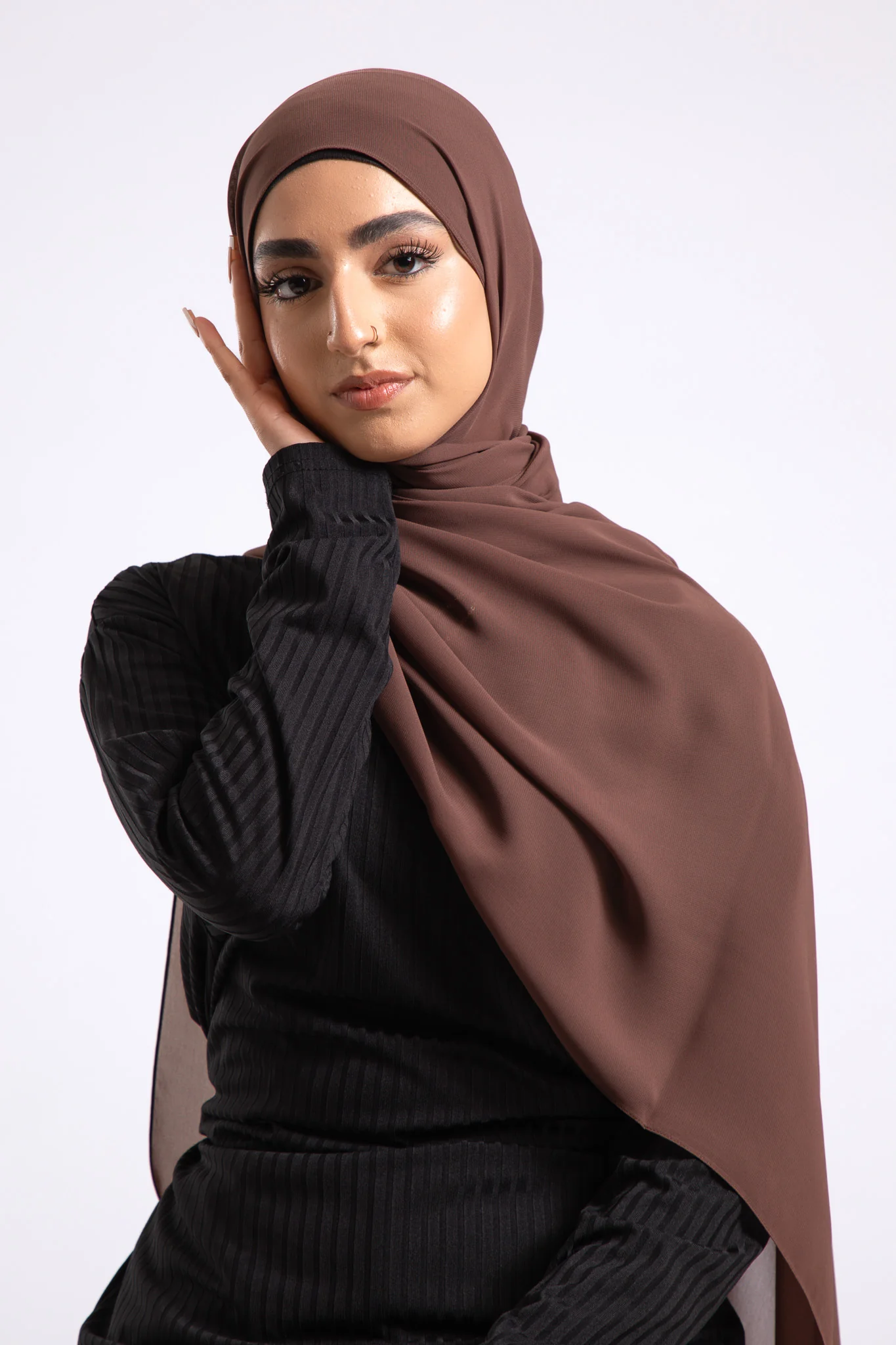 Luxury Soft Chiffon Hijab - Chicory Coffee - Hayah Al-Muslimah