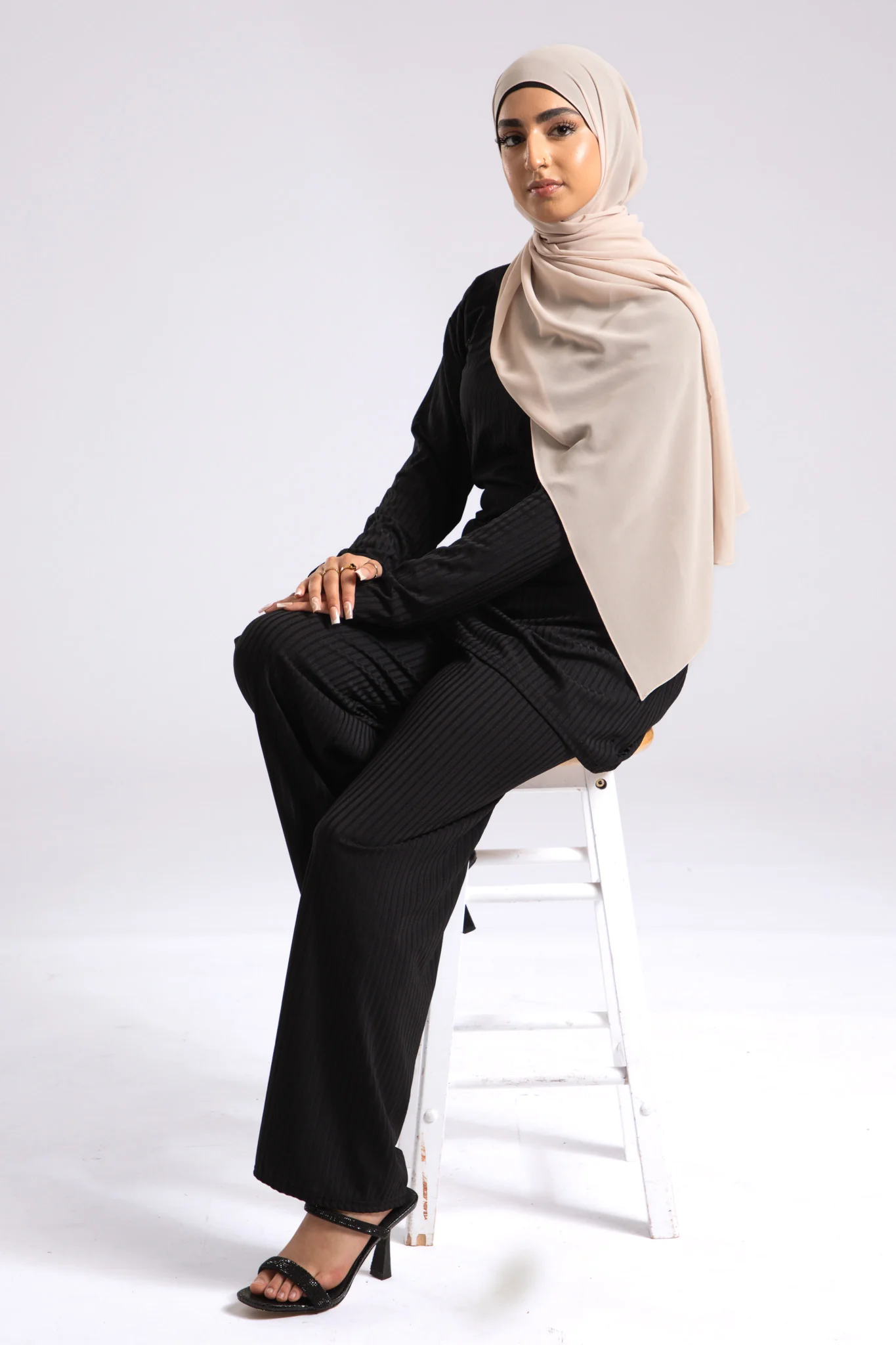 Premium Crepe Chiffon Hijab - Sand Beige - Hayah Al-Muslimah