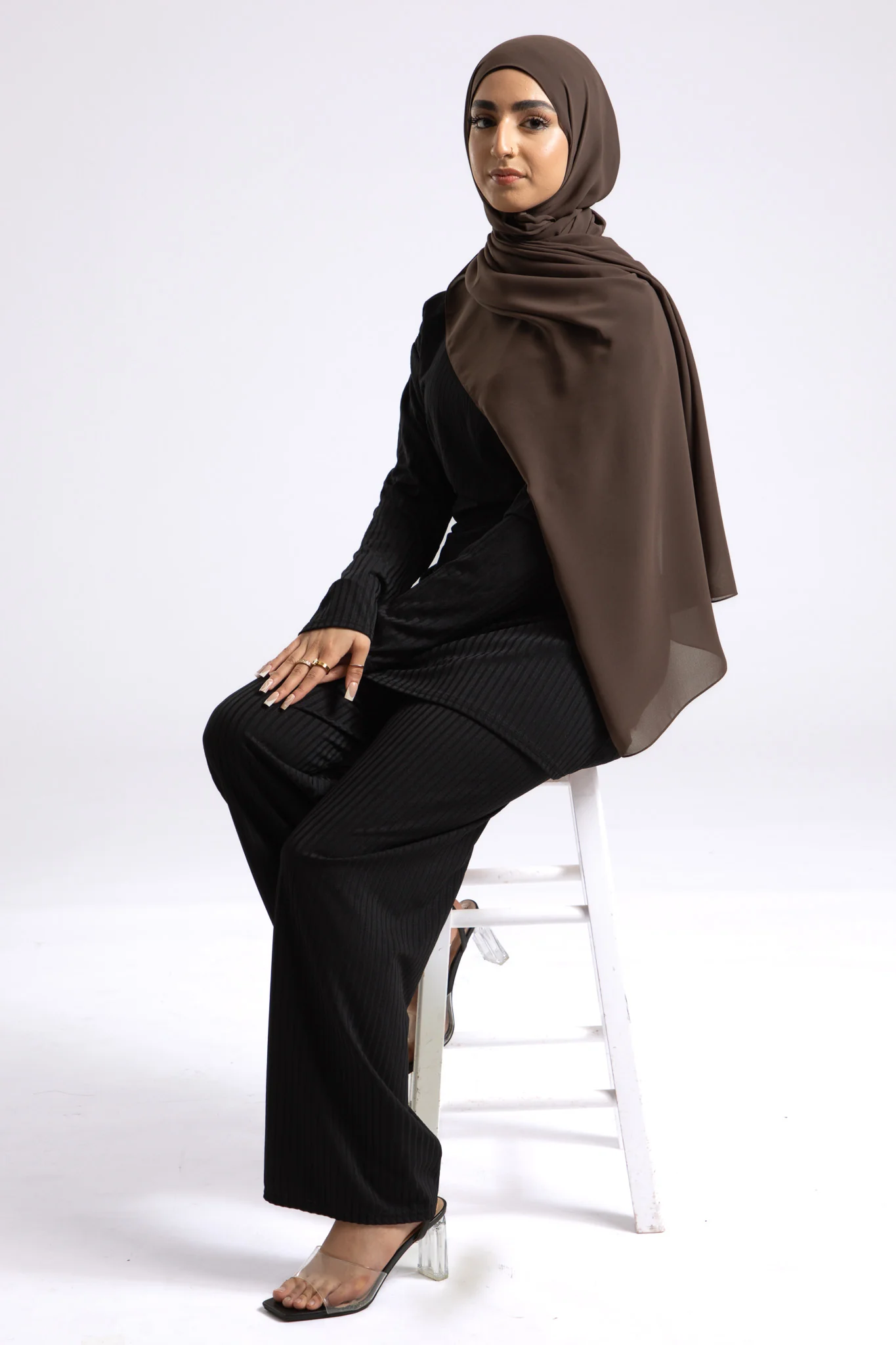 Luxury Soft Chiffon Hijab - Oak Brown - Hayah Al-Muslimah