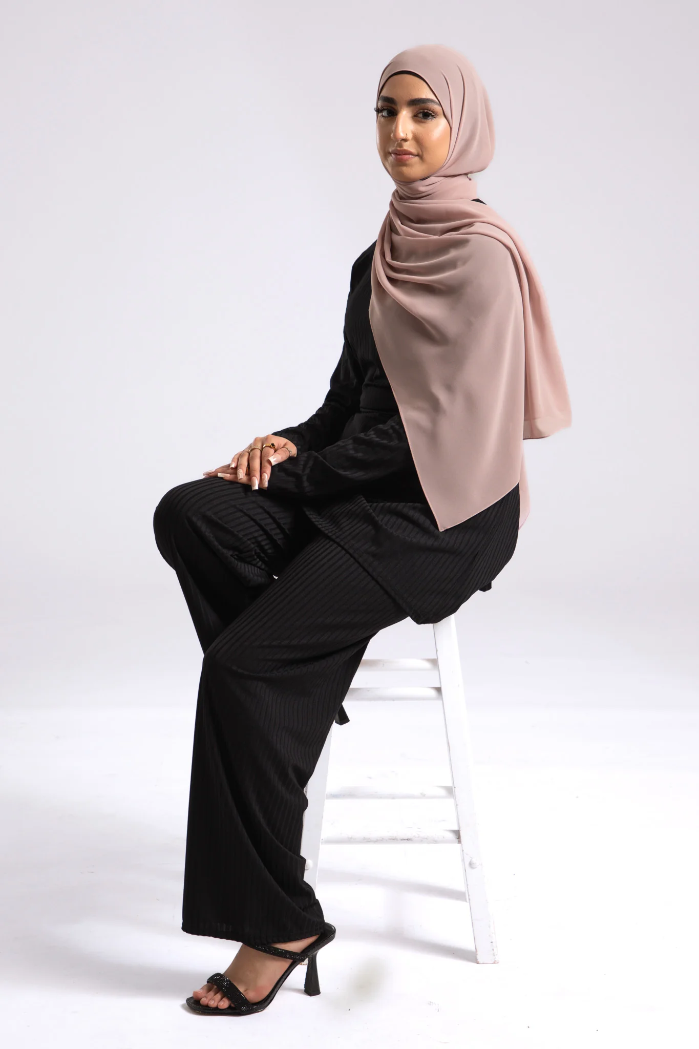 Premium Crepe Chiffon Hijab - Nude - Hayah Al-Muslimah