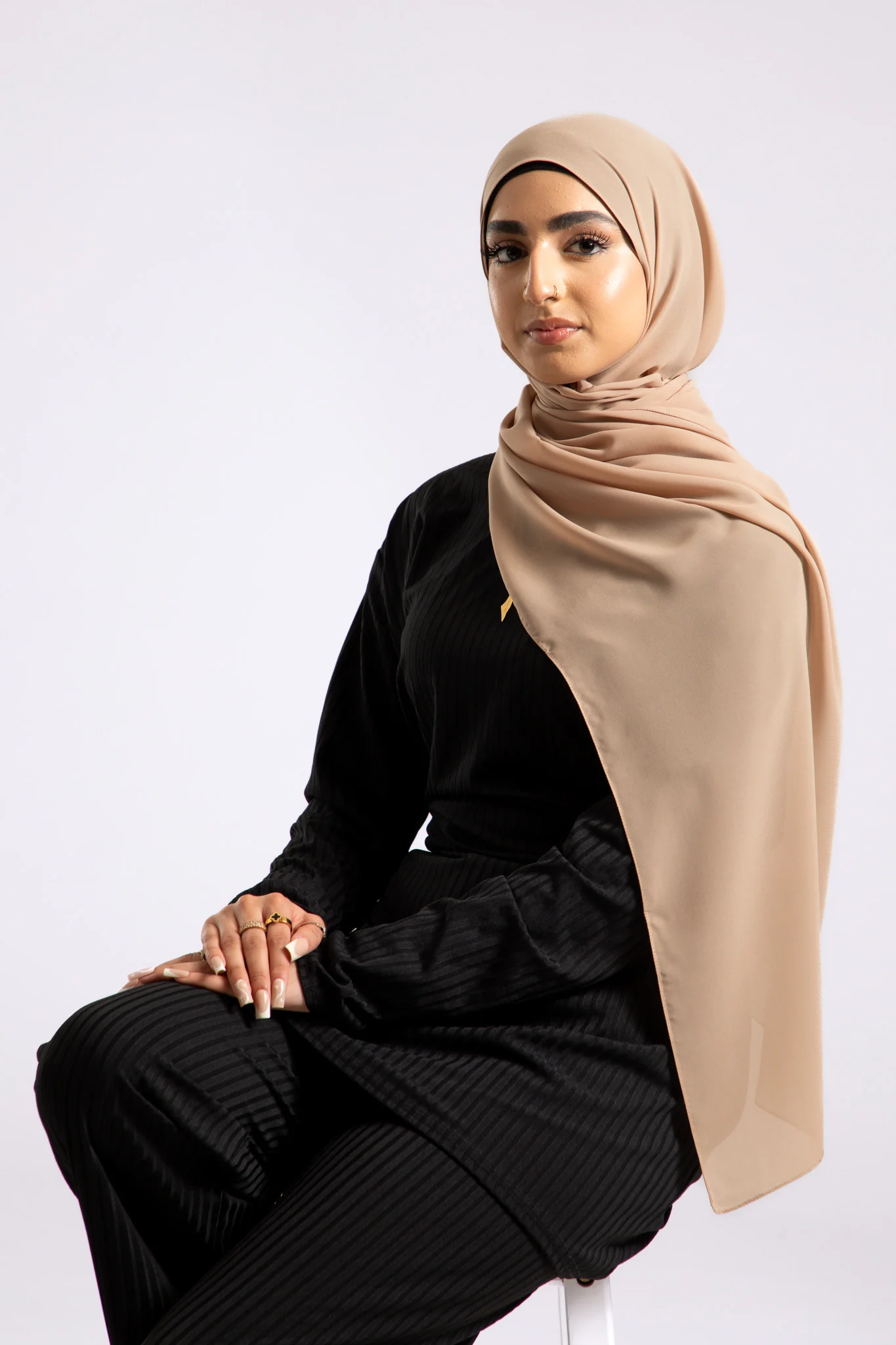 Soft Chiffon Hijab - Cookie Dough - Hayah Al-Muslimah