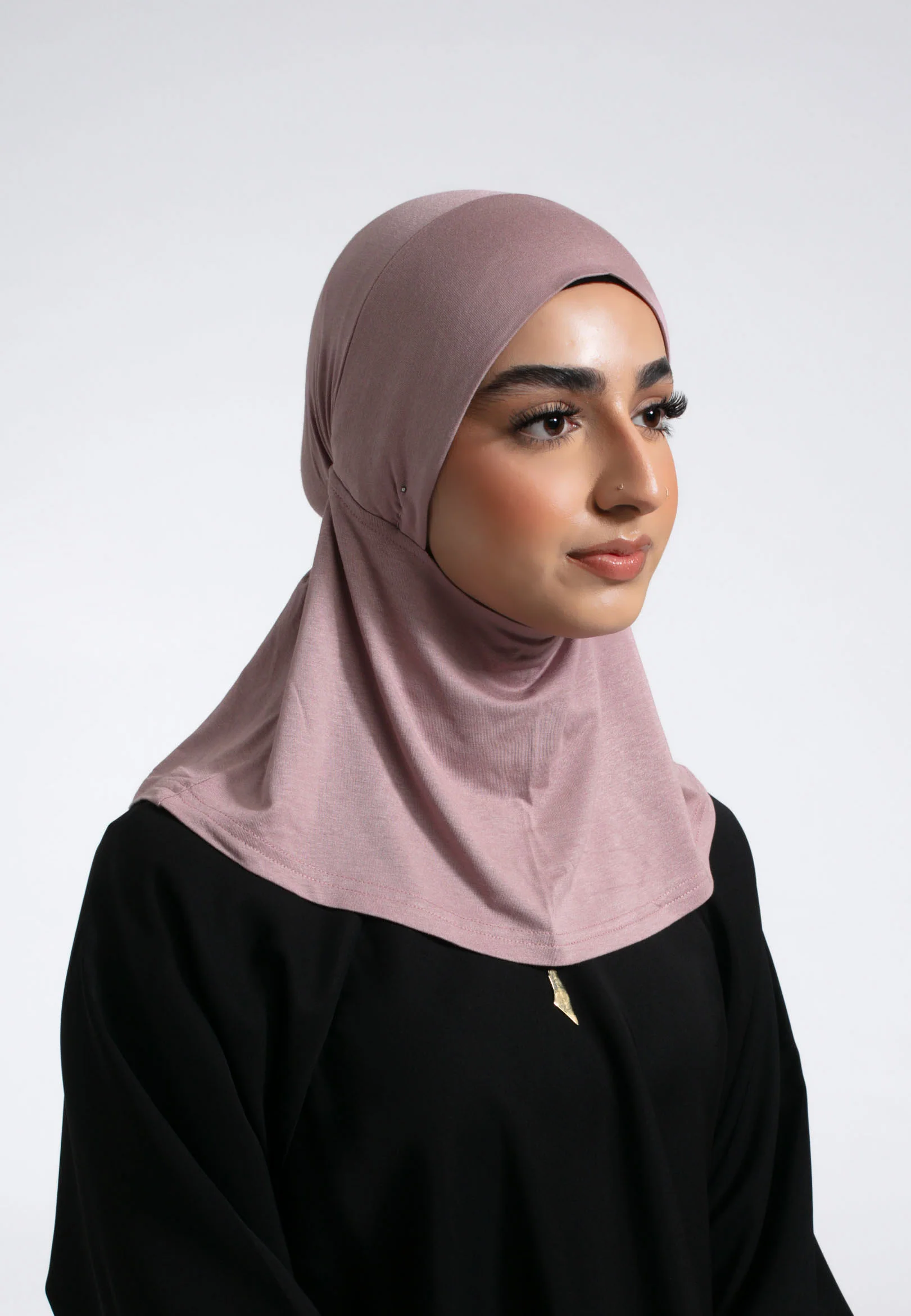 Full Coverage Hijab Cap - Dusky Pink - Hayah Al-Muslimah