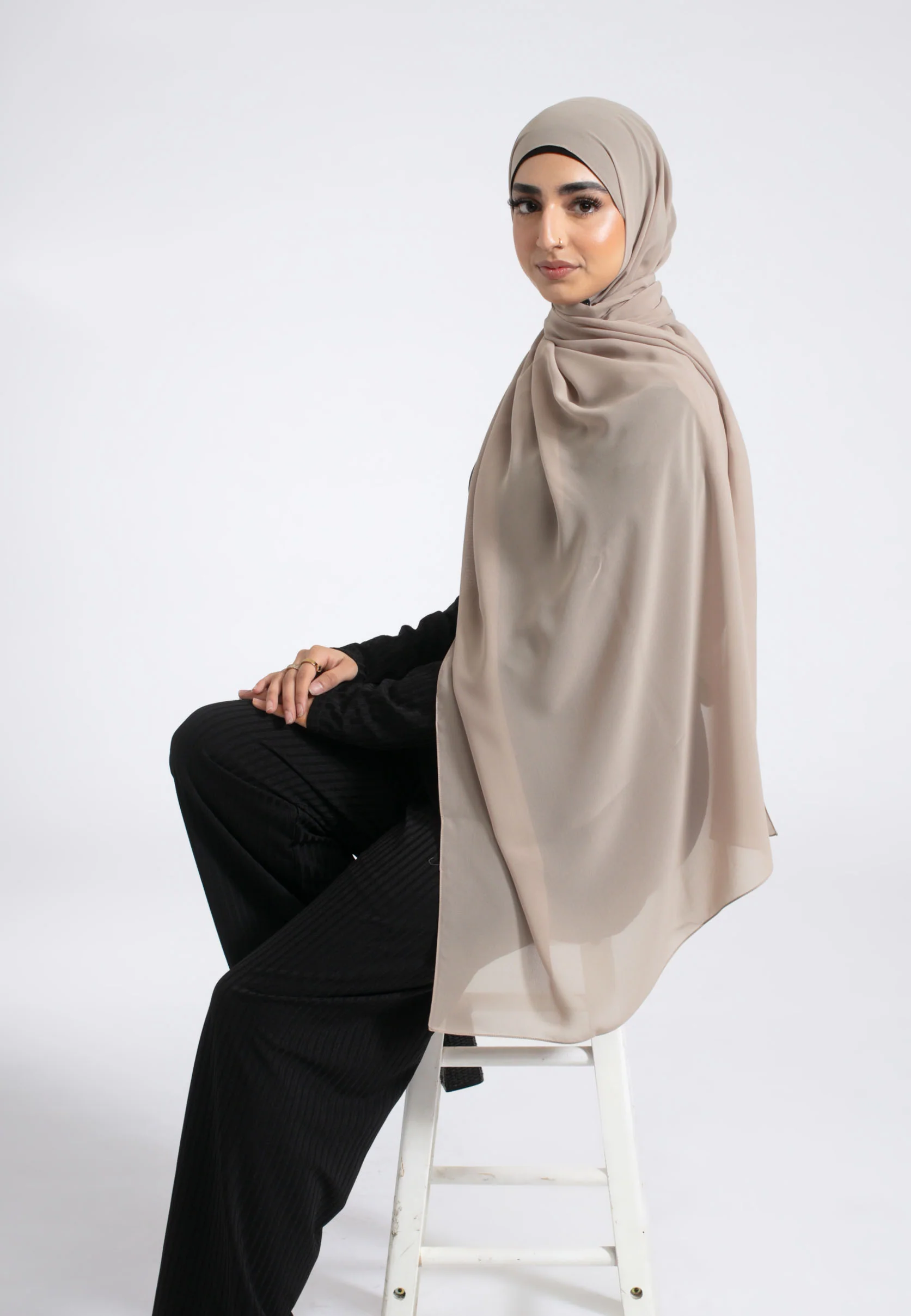Luxury Soft Chiffon Hijab - Sandstone - Hayah Al-Muslimah