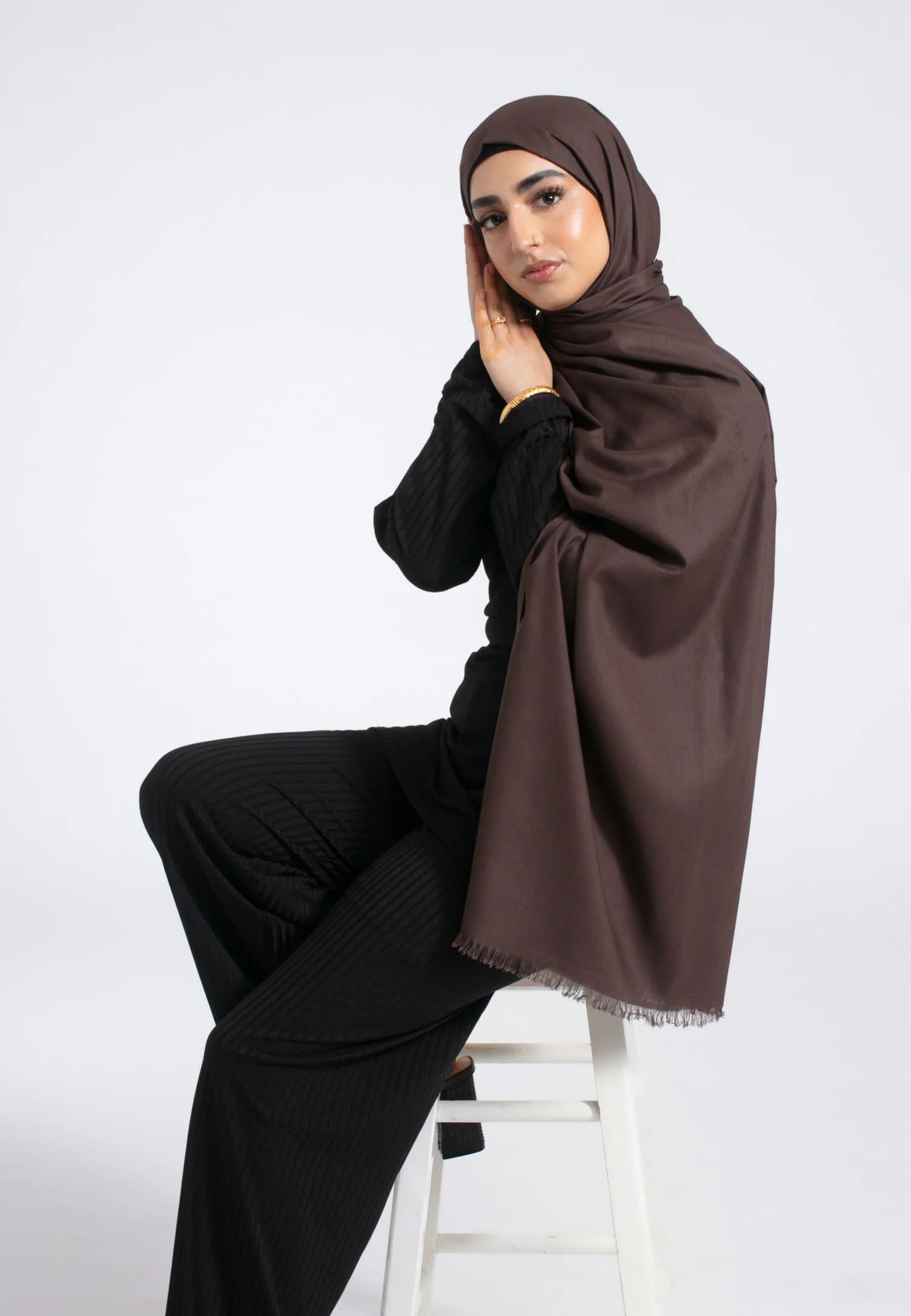 Premium Modal Hijab - Brown - Hayah Al-Muslimah