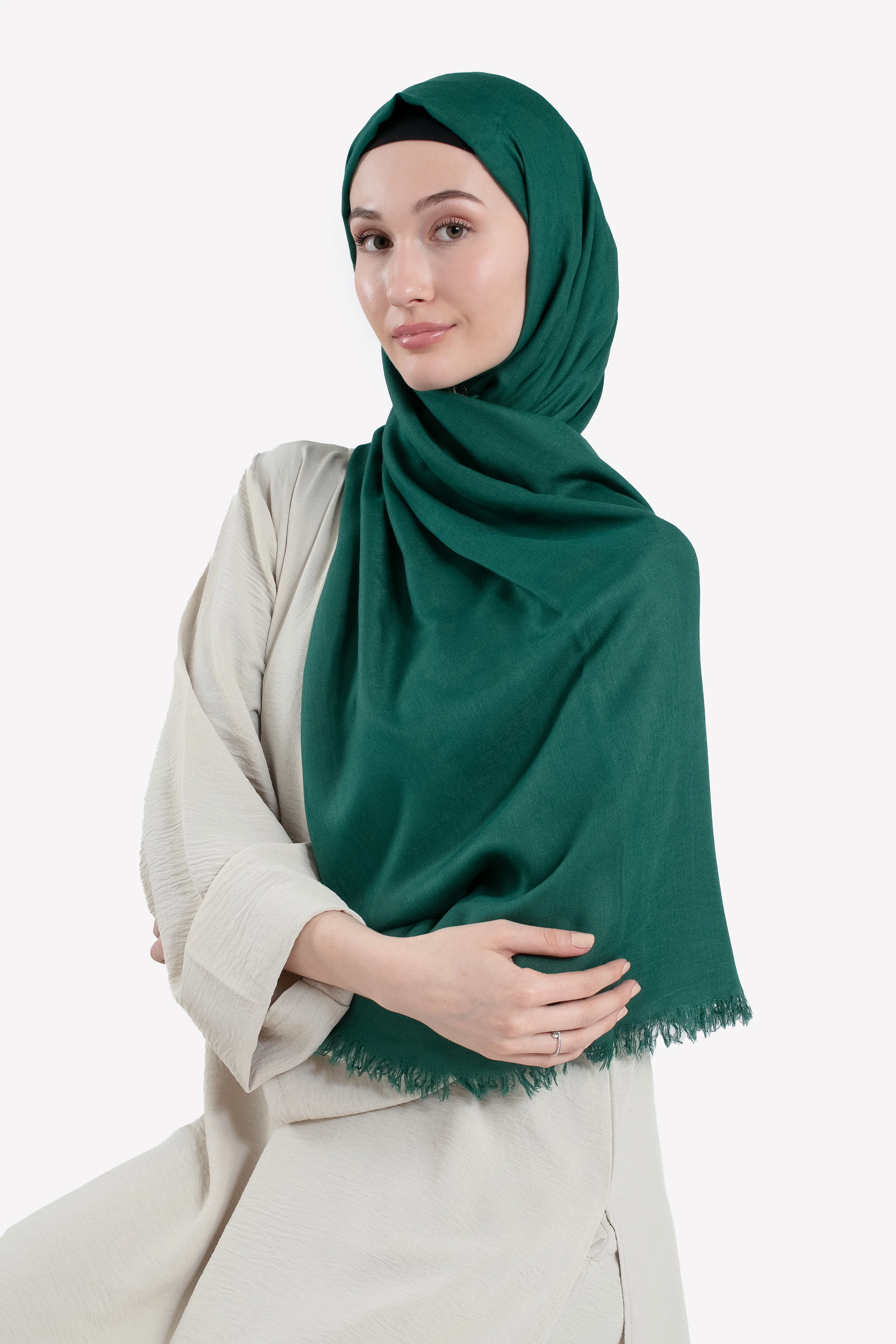 Premium Modal Hijab - Green - Hayah Al-Muslimah