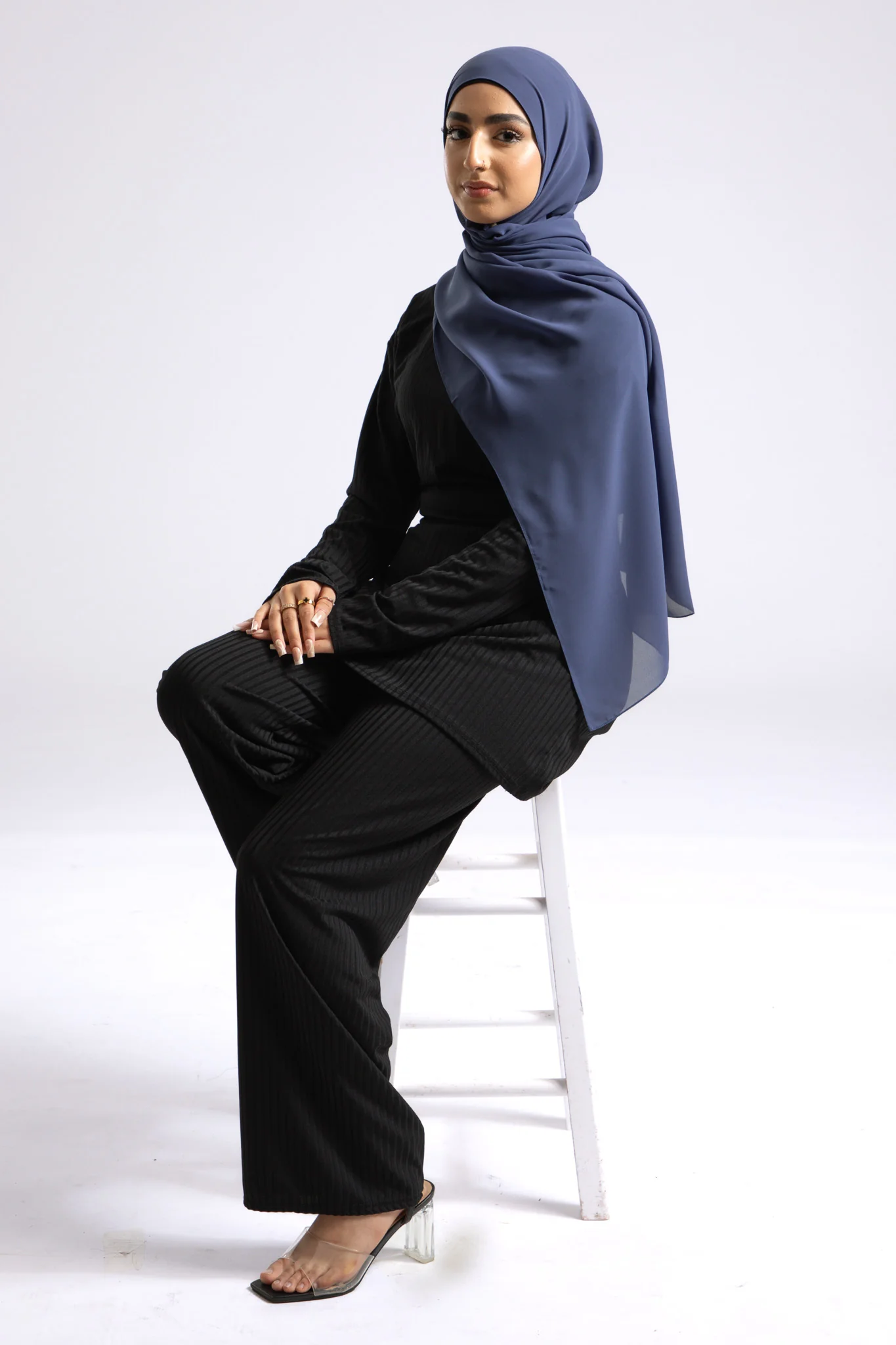 Luxury Soft Chiffon Hijab - Periwinkle Blue - Hayah Al-Muslimah