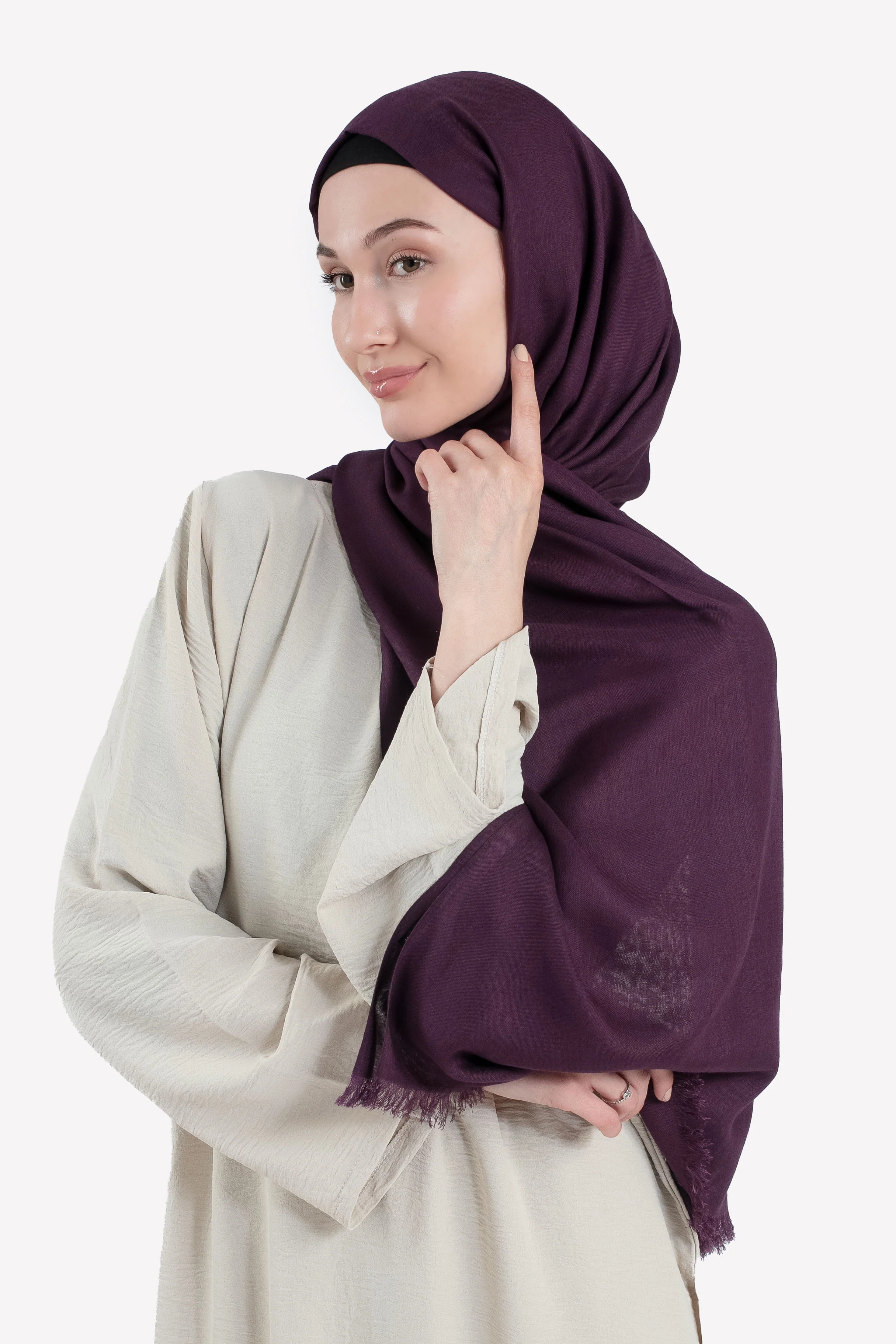 Premium Modal Hijab - Purple - Hayah Al-Muslimah