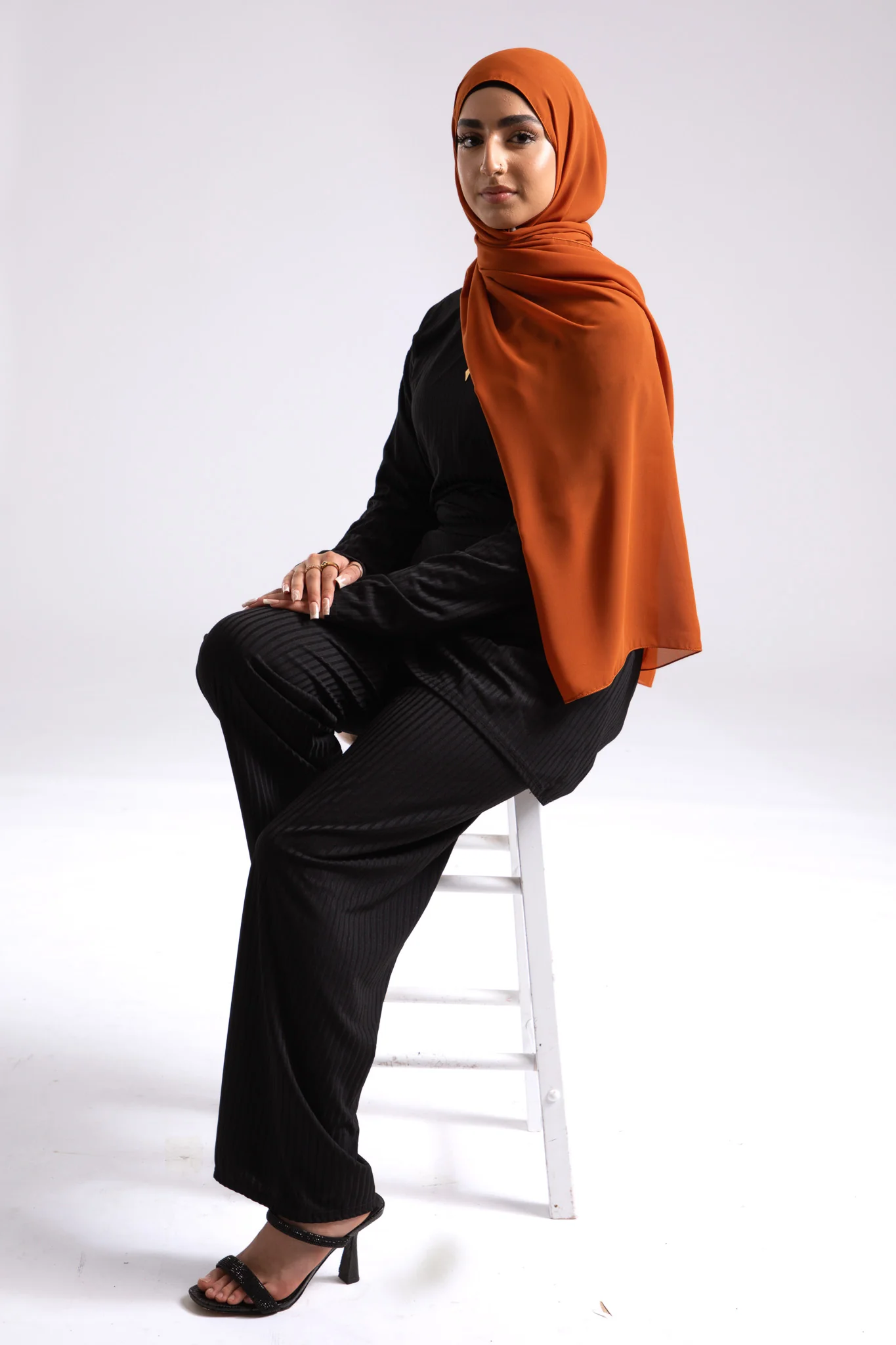 Soft Chiffon Hijab - Saffron Orange - Hayah Al-Muslimah