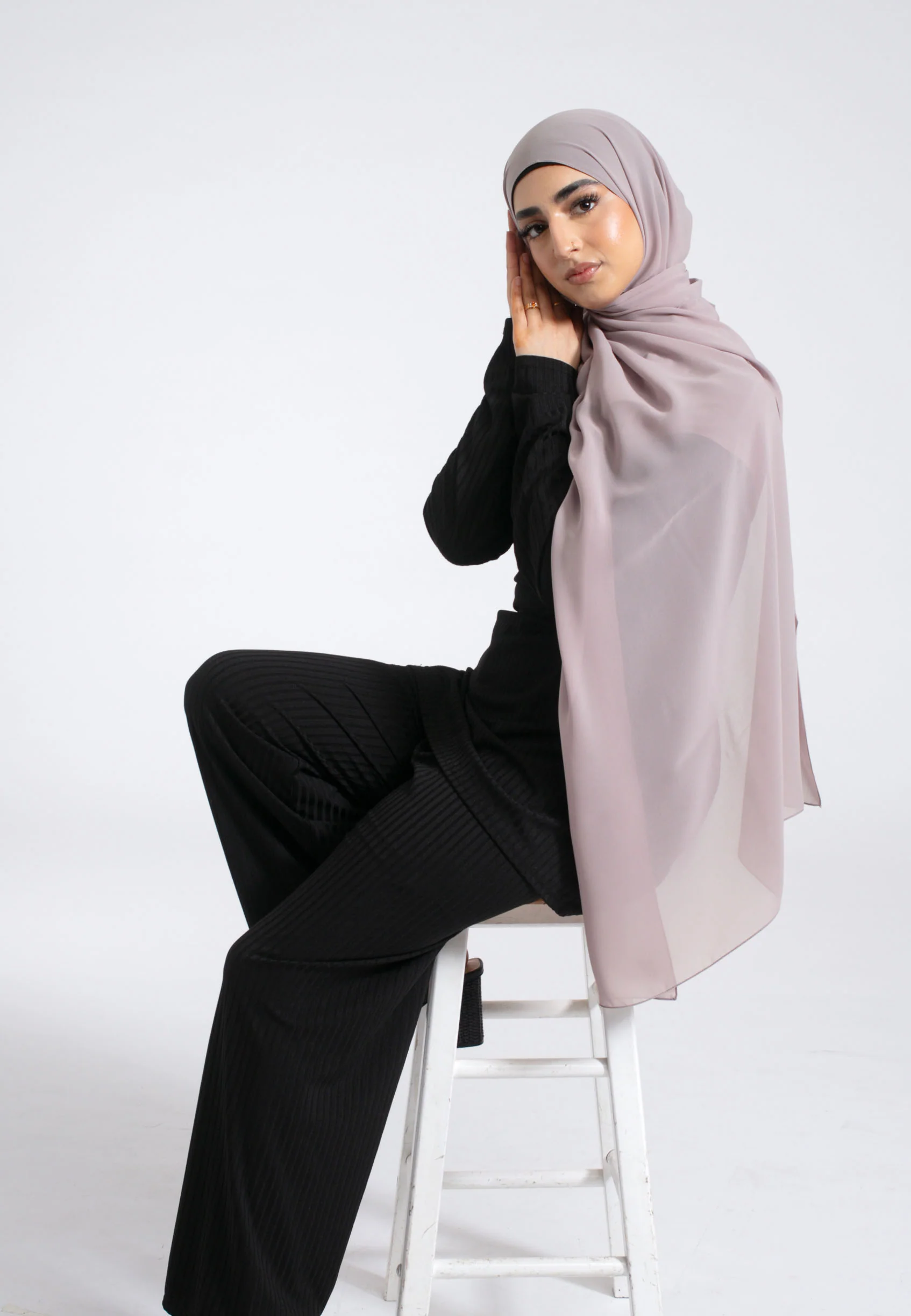 Luxury Soft Chiffon Hijab - Truffle Mushroom - Hayah Al-Muslimah