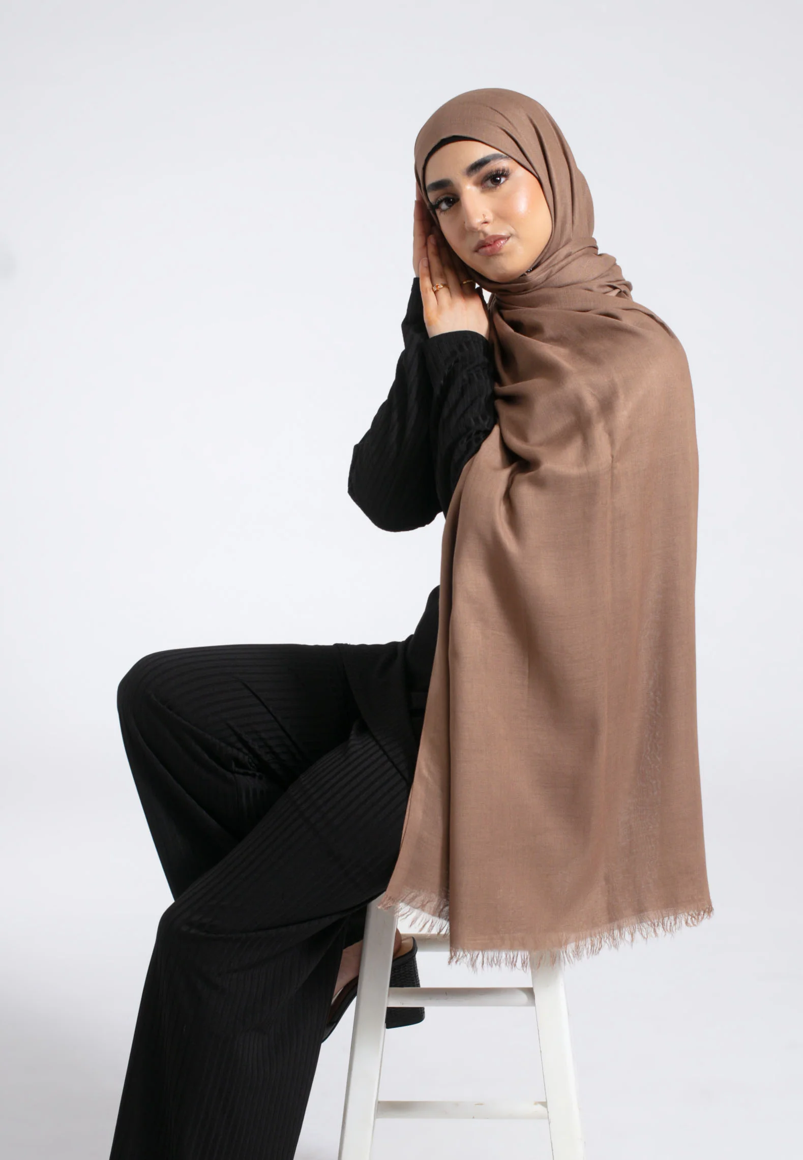 Premium Modal Hijab - Bambi Brown - Hayah Al-Muslimah