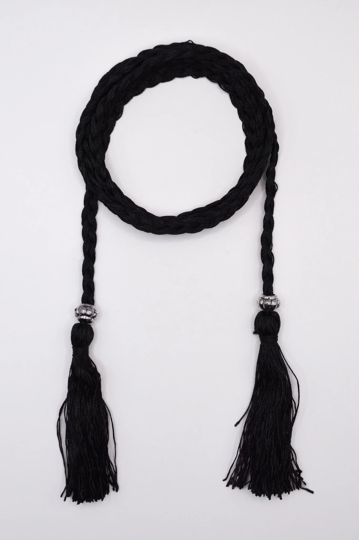Plaited Tassel Belt - Black - Hayah Al-Muslimah
