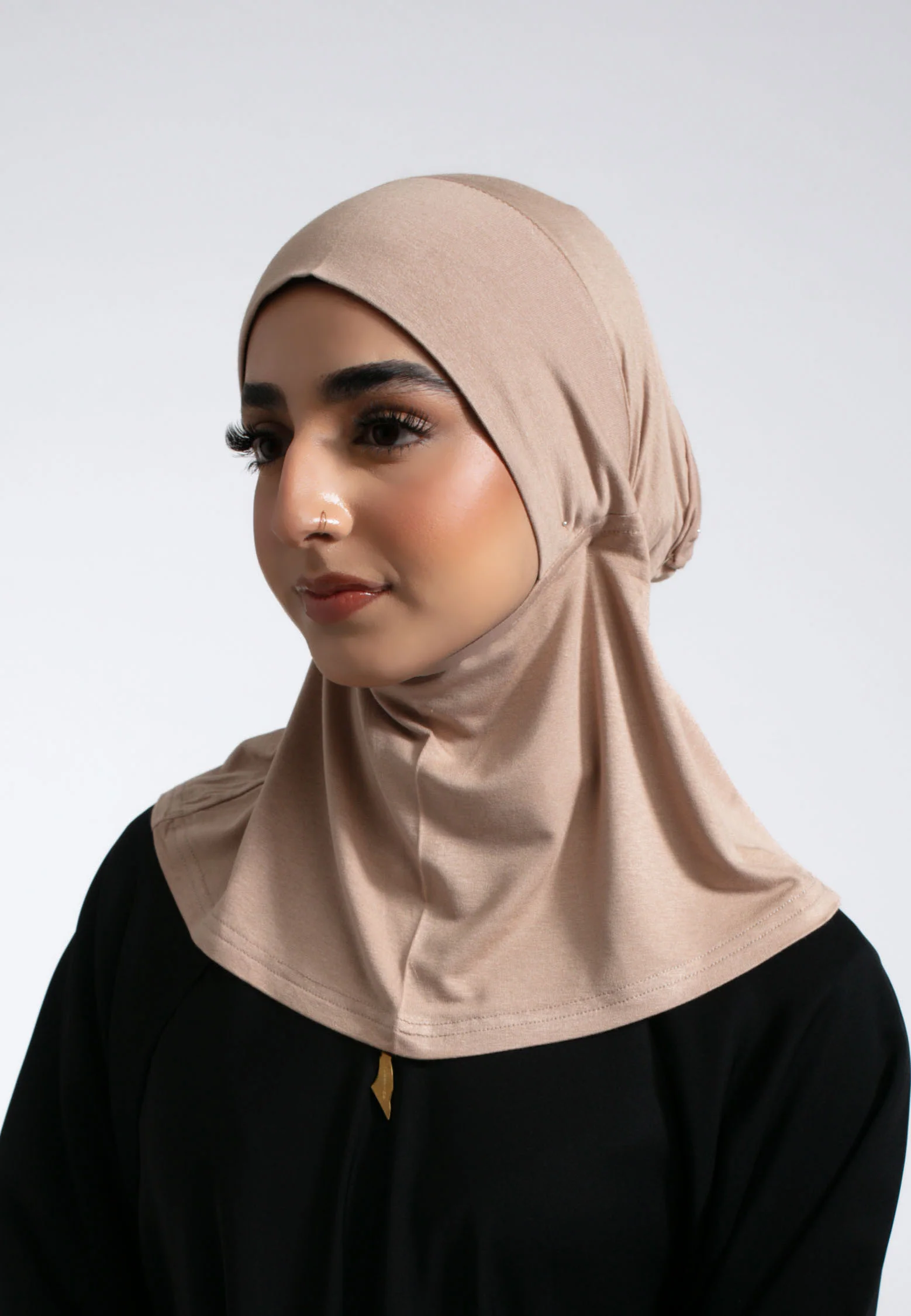 Full Coverage Hijab Cap - Macchiato - Hayah Al-Muslimah