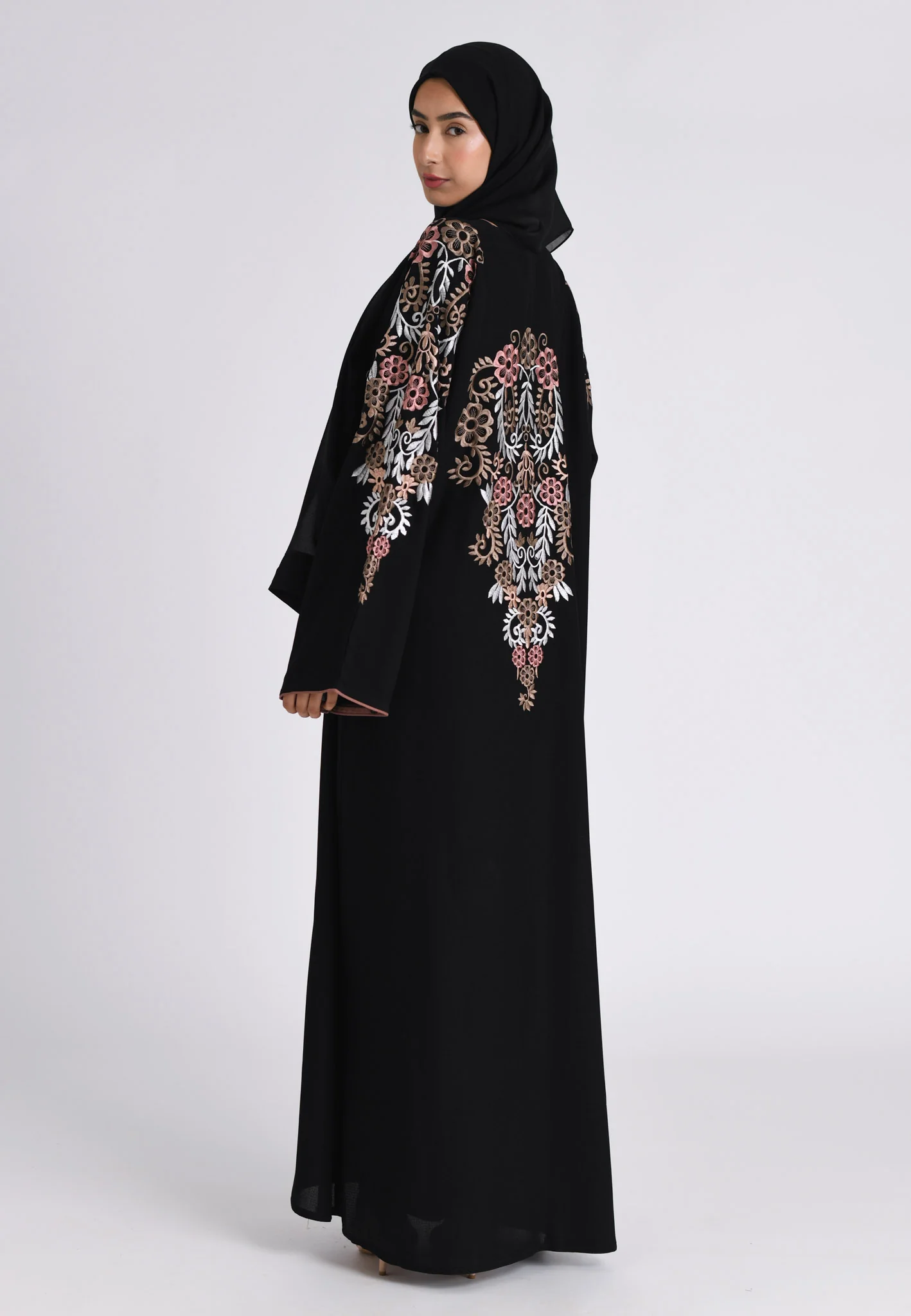 Hawaa Garden Embroidered Closed Abaya - Hayah Al-Muslimah