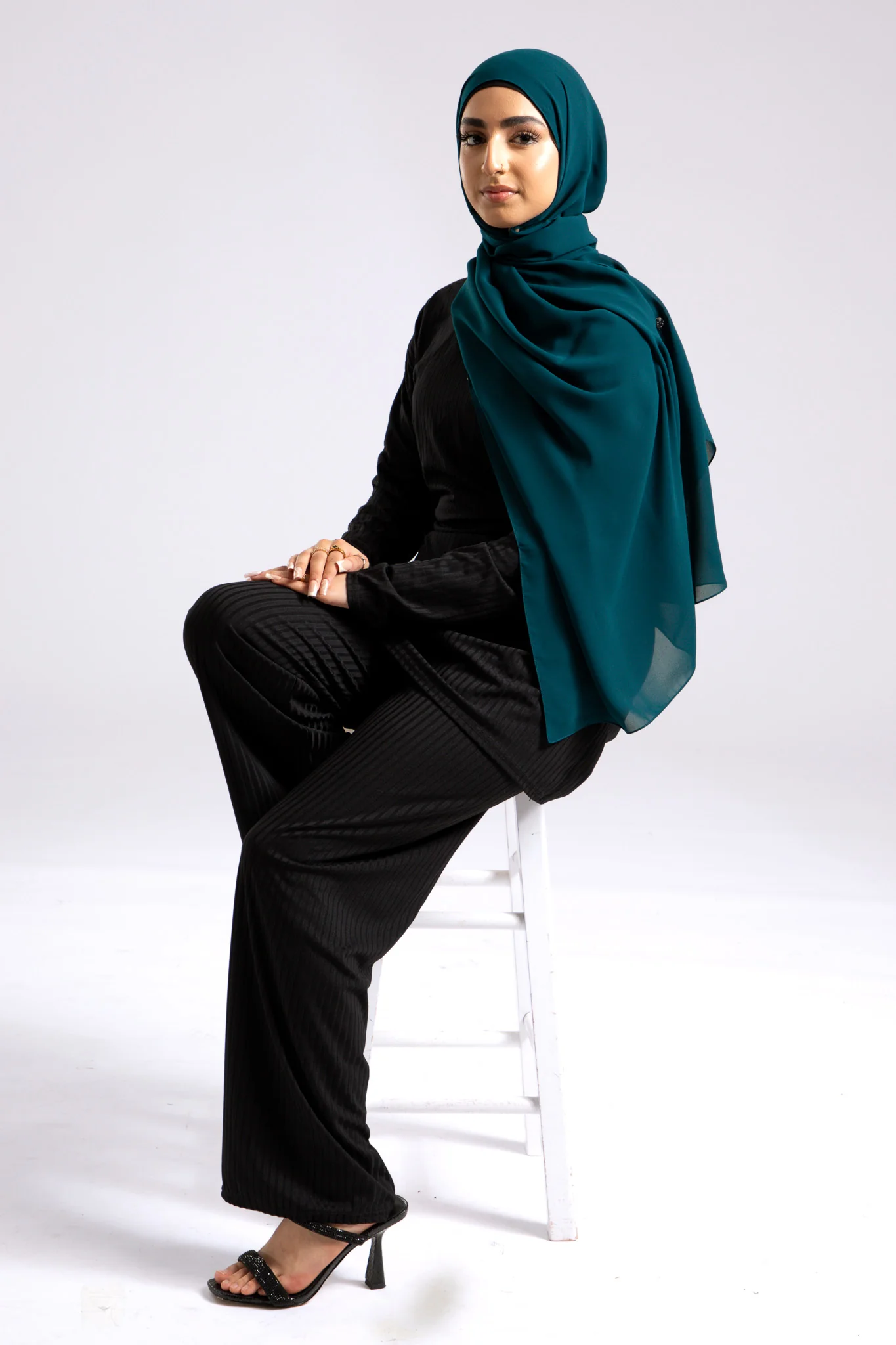 Soft Chiffon Hijab - Turquoise - Hayah Al-Muslimah