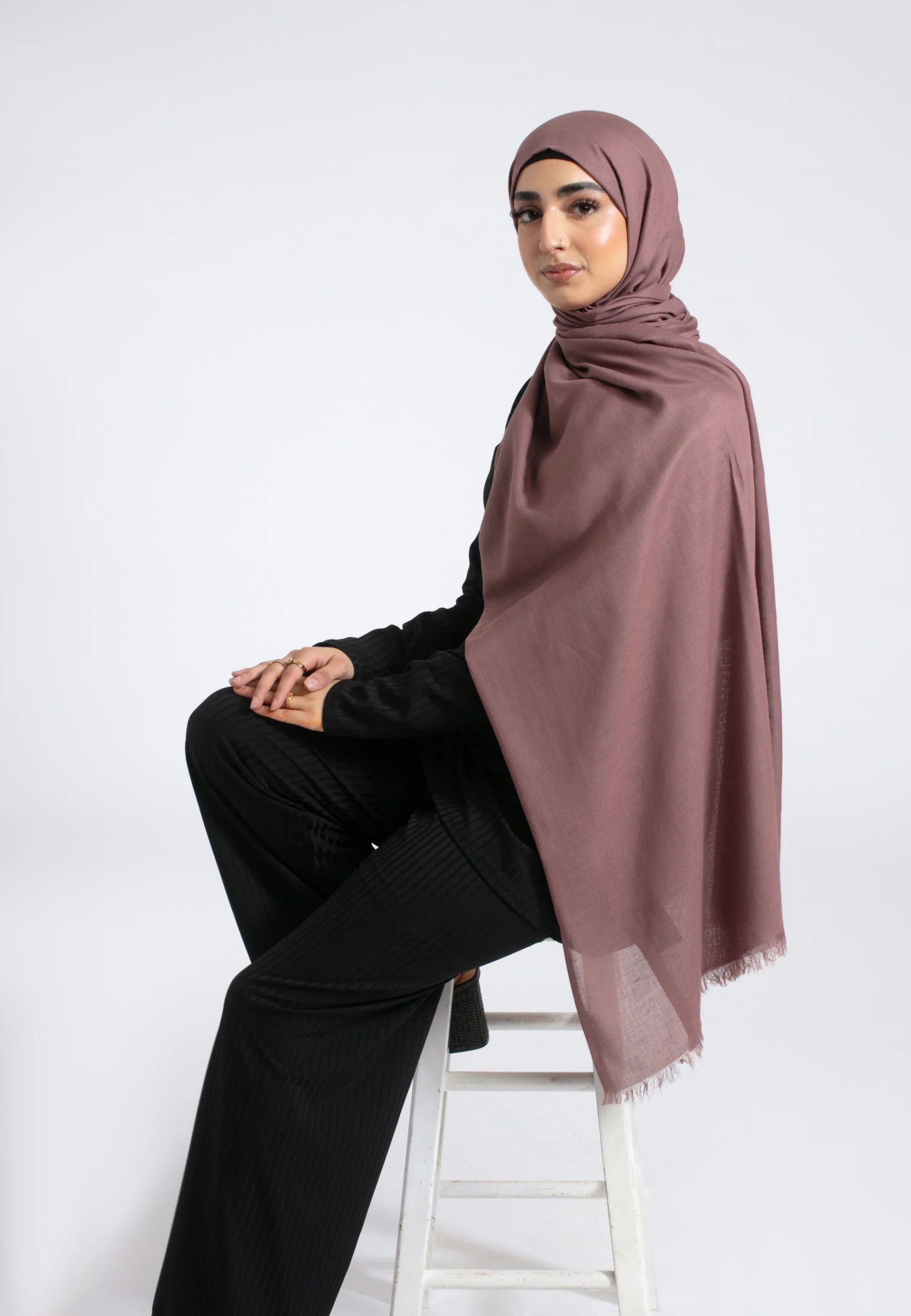 Premium Modal Hijab - Mauve - Hayah Al-Muslimah