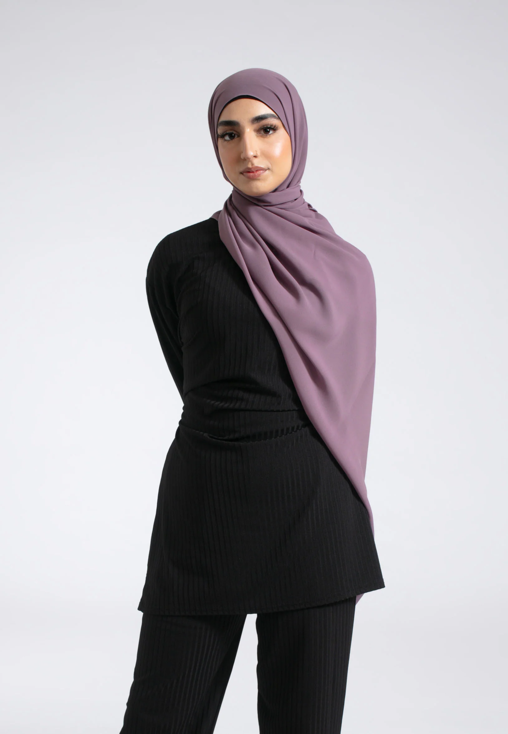 Luxury Soft Chiffon Hijab - Mulberry - Hayah Al-Muslimah
