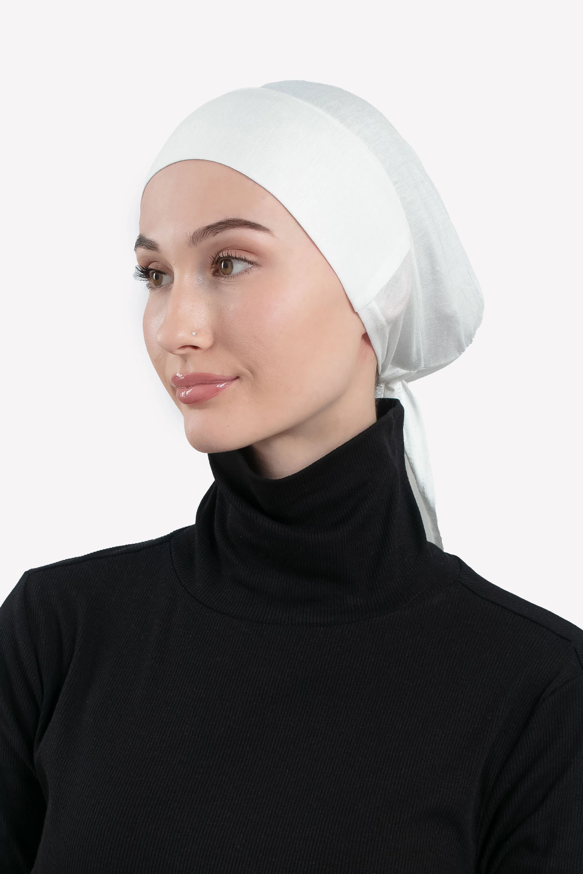 Tie Back Hijab Cap - Off White - Hayah Al-Muslimah