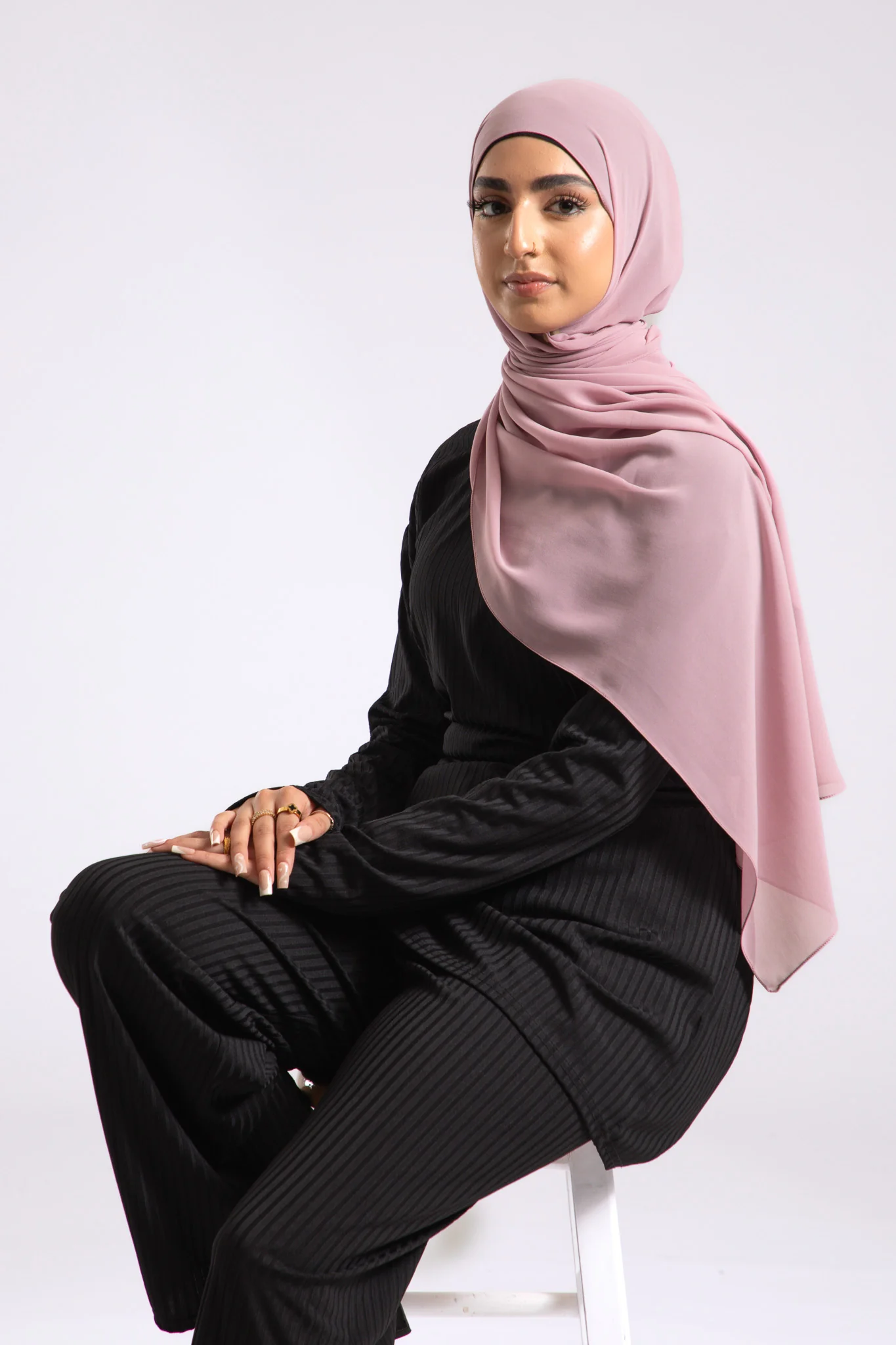 Premium Crepe Chiffon Hijab - Pink Swoon - Hayah Al-Muslimah