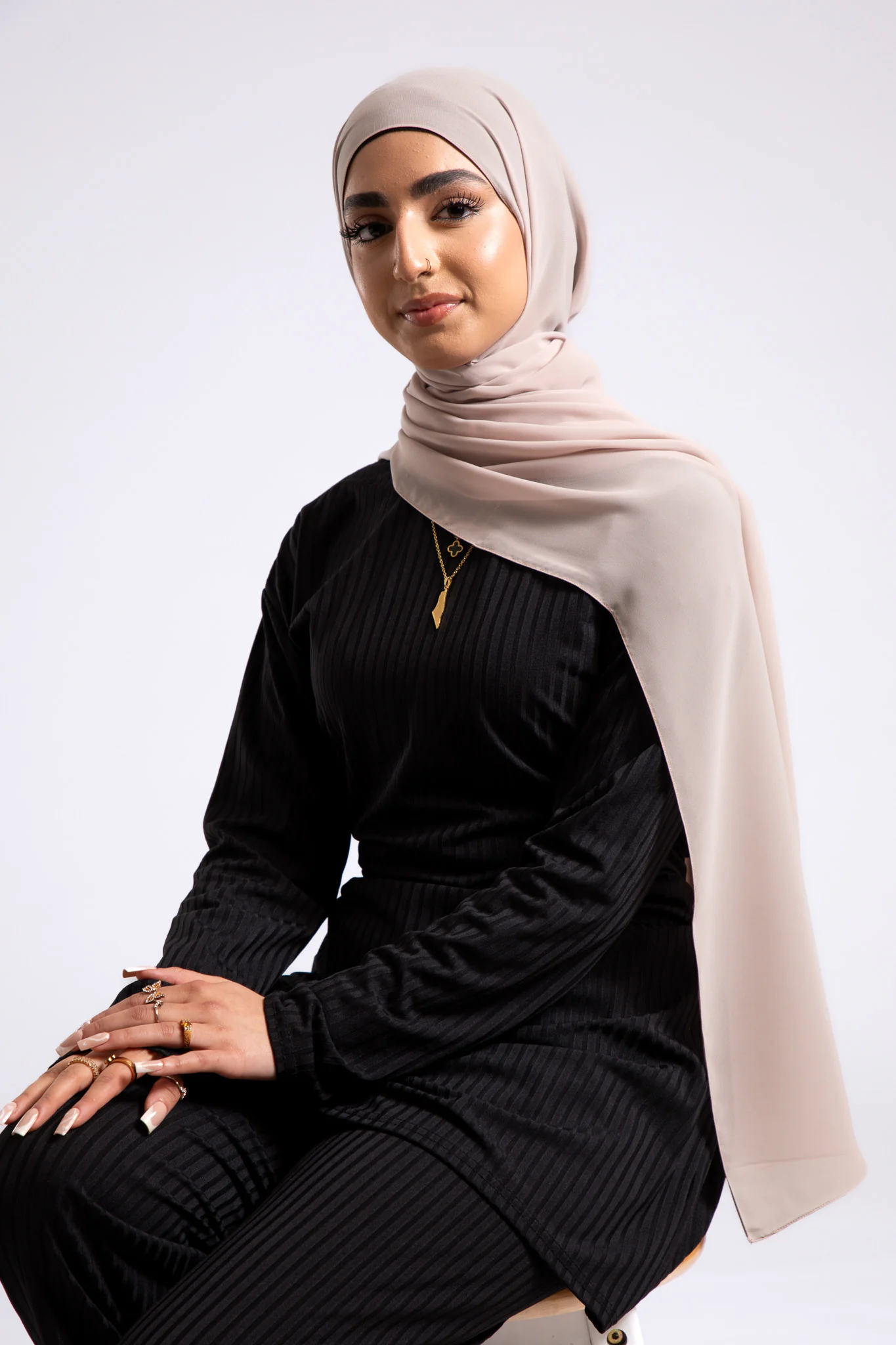 Luxury Soft Chiffon Hijab - Oat - Hayah Al-Muslimah