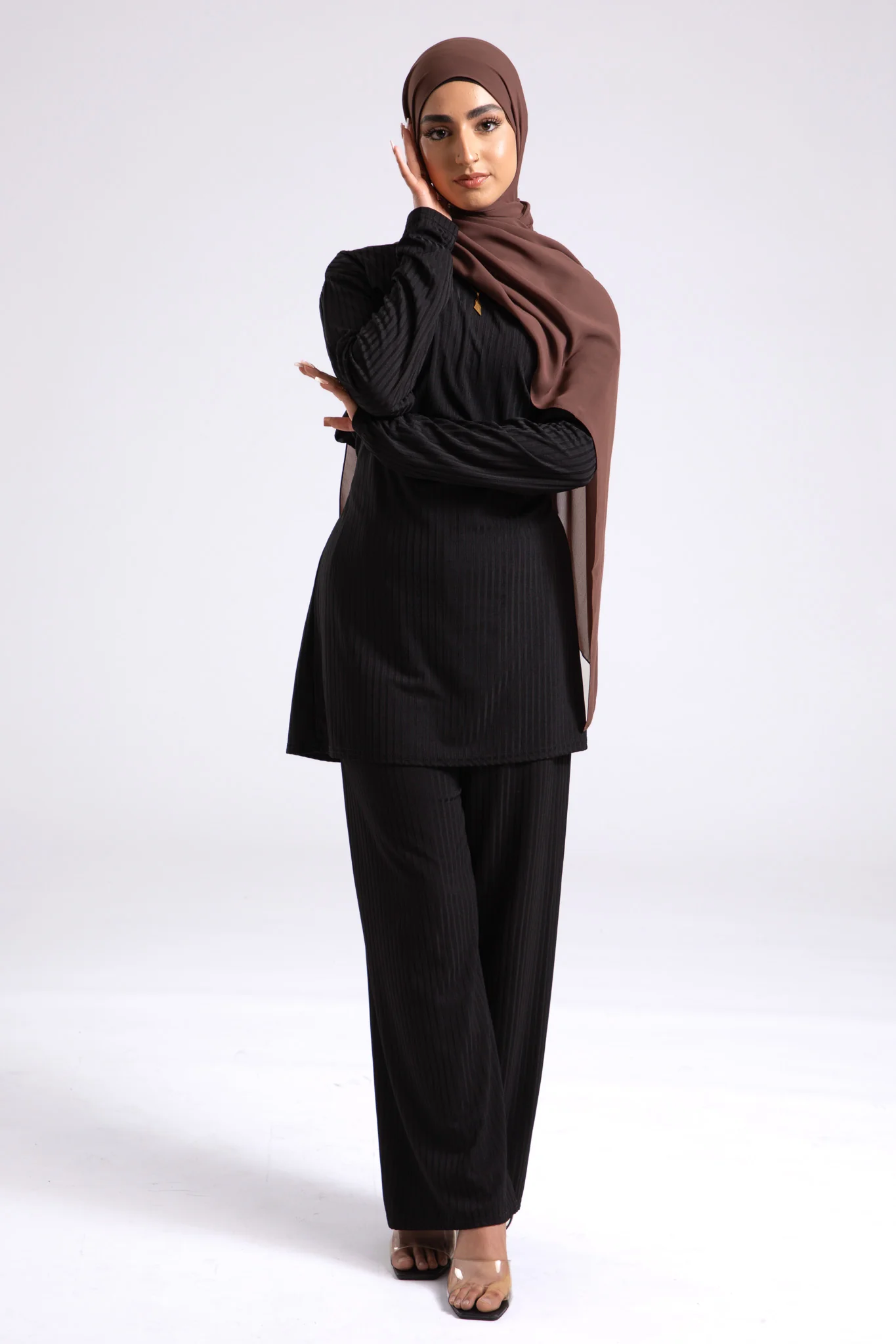 Luxury Soft Chiffon Hijab - Chicory Coffee - Hayah Al-Muslimah