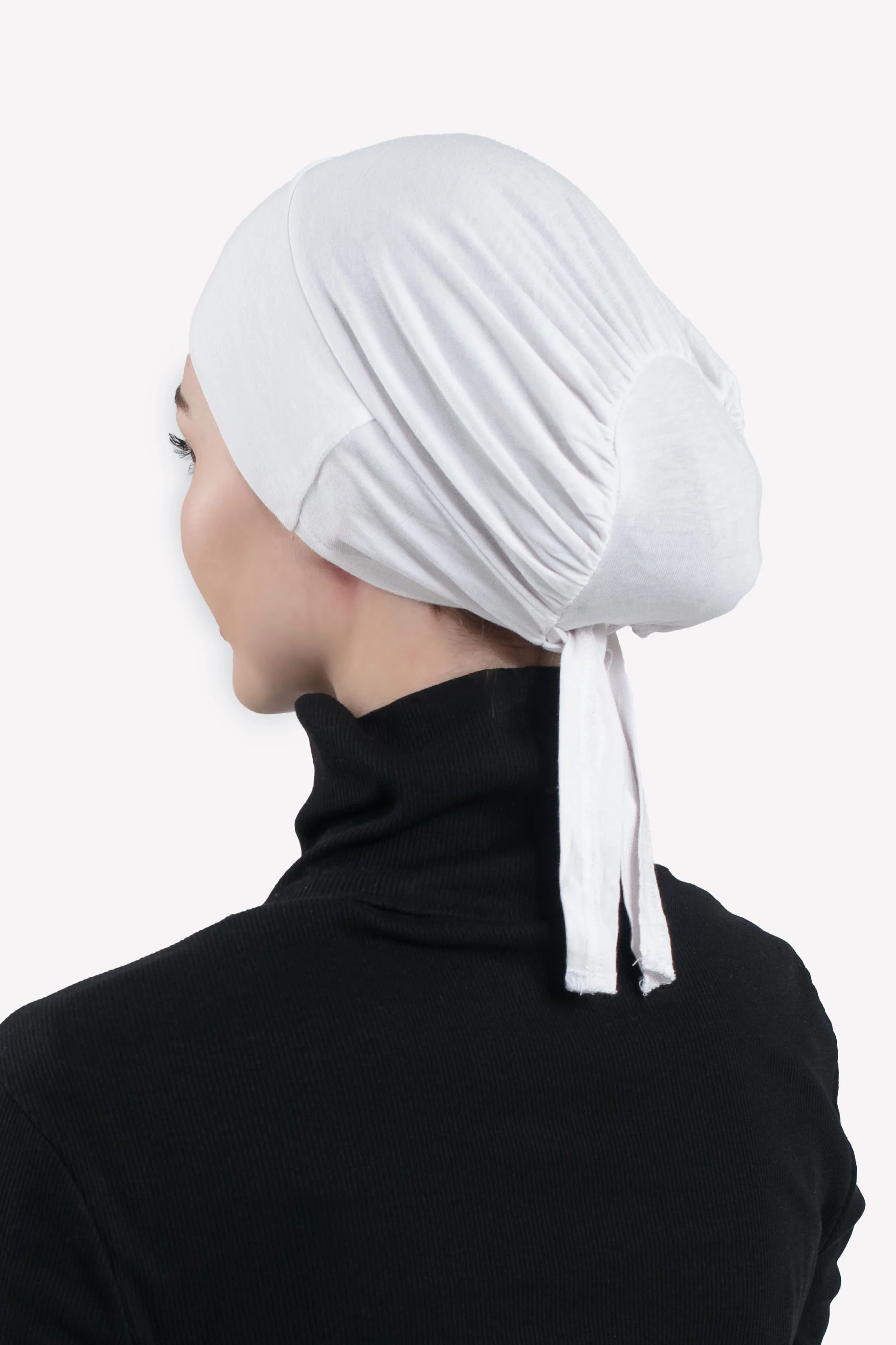 Tie Back Hijab Cap - White - Hayah Al-Muslimah