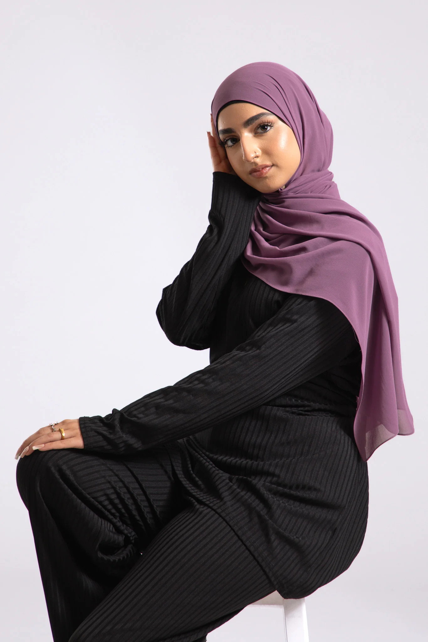 Premium Crepe Chiffon Hijab - Amethyst - Hayah Al-Muslimah